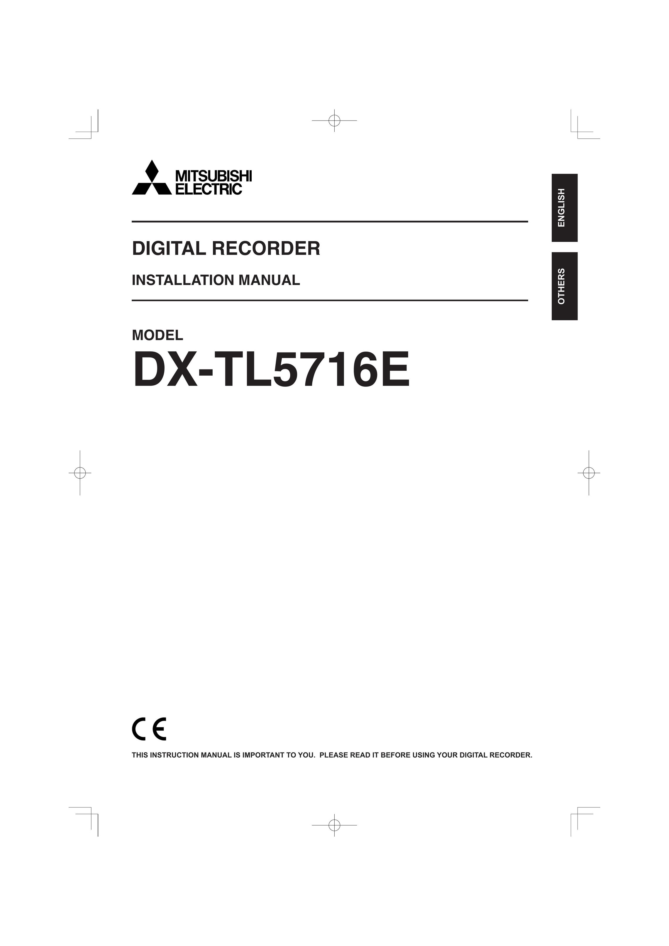 Mitsubishi Electronics DX-TL5716E Microcassette Recorder User Manual