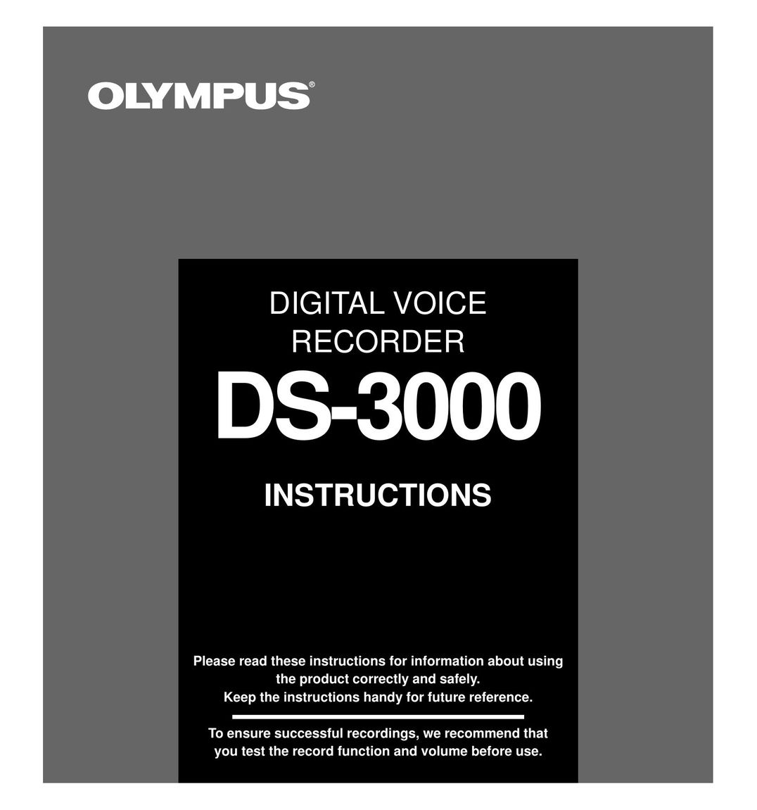 Olympus 145025 Microcassette Recorder User Manual