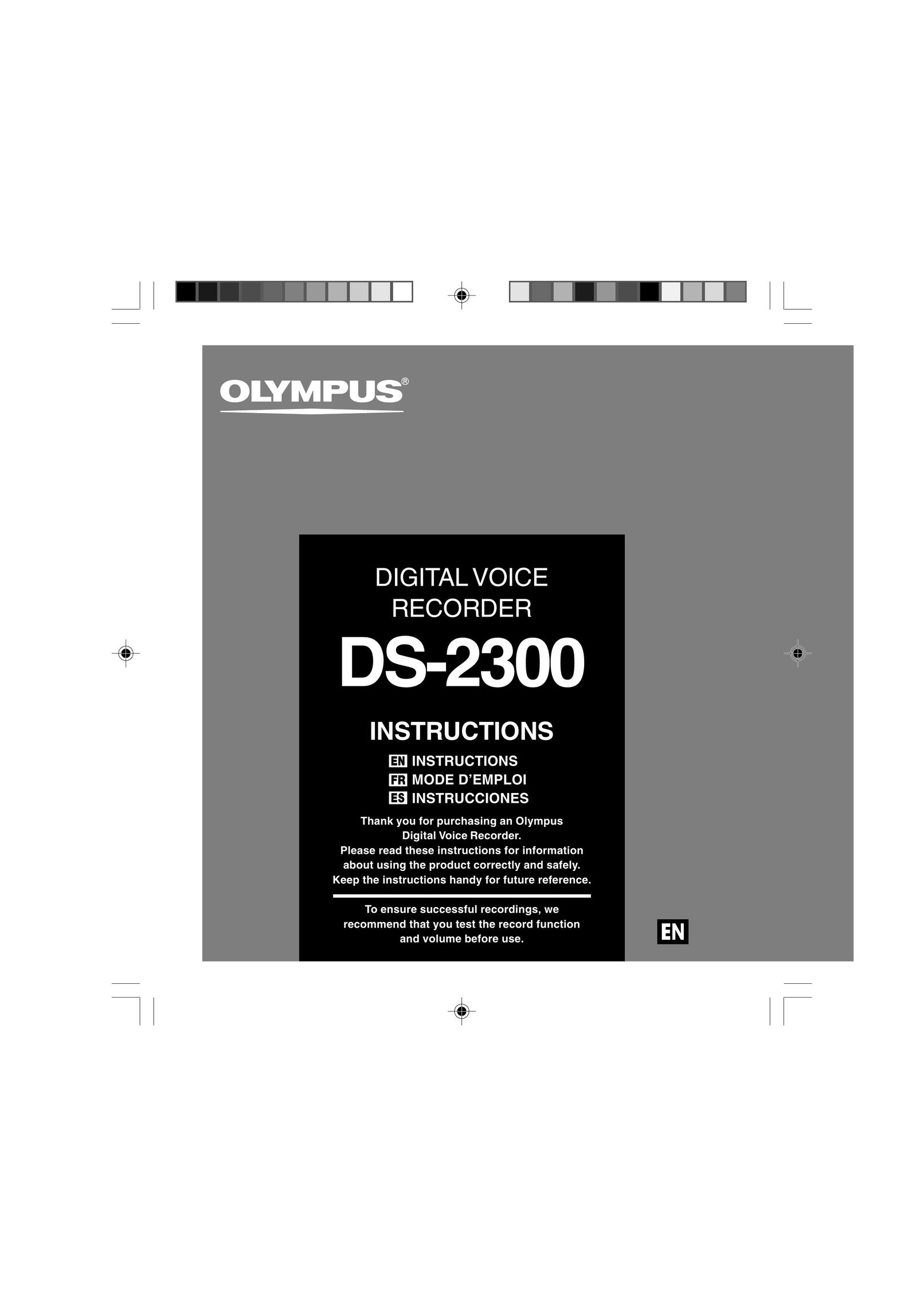 Olympus DS-2300 Microcassette Recorder User Manual