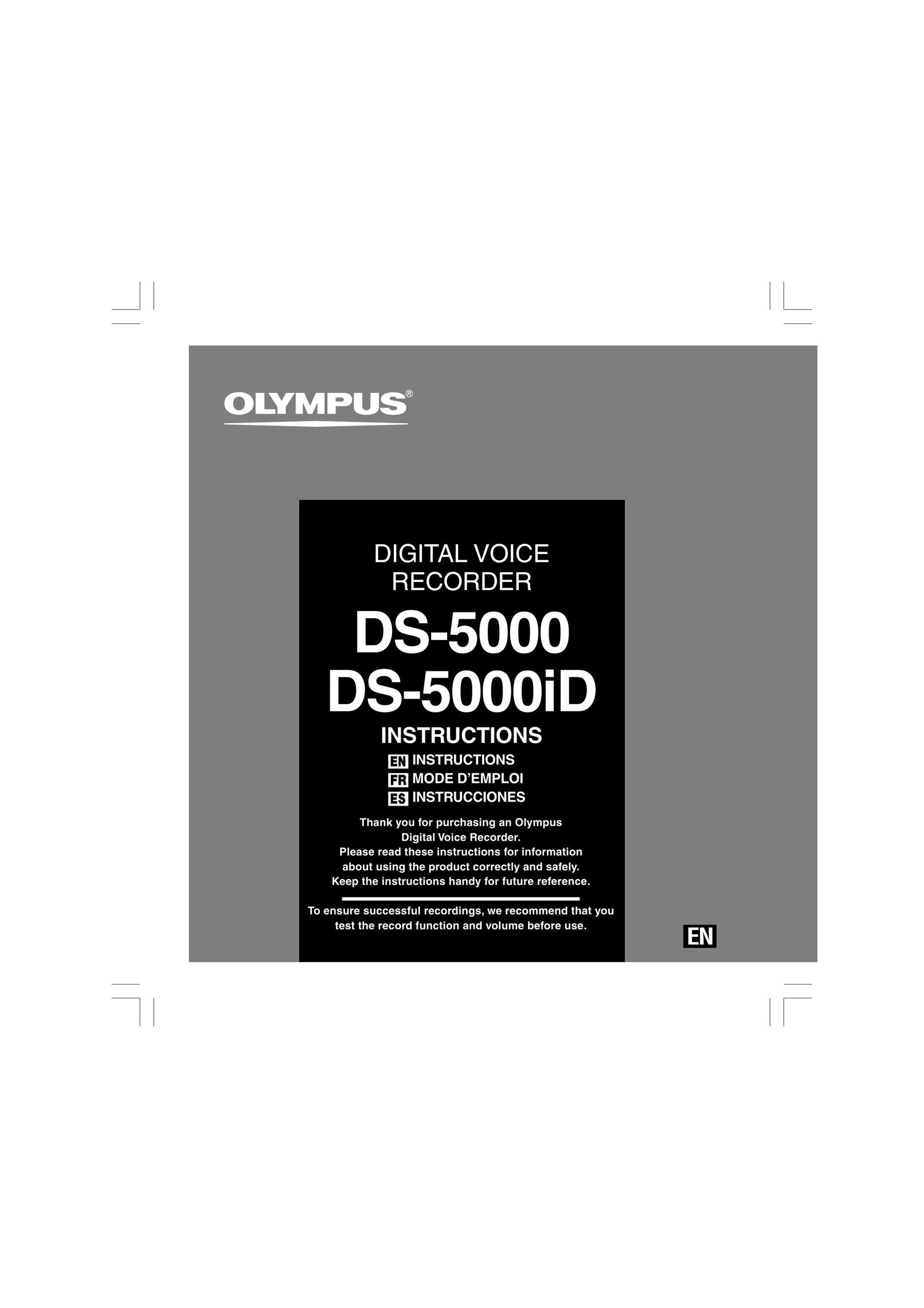 Olympus DS-5000iD Microcassette Recorder User Manual