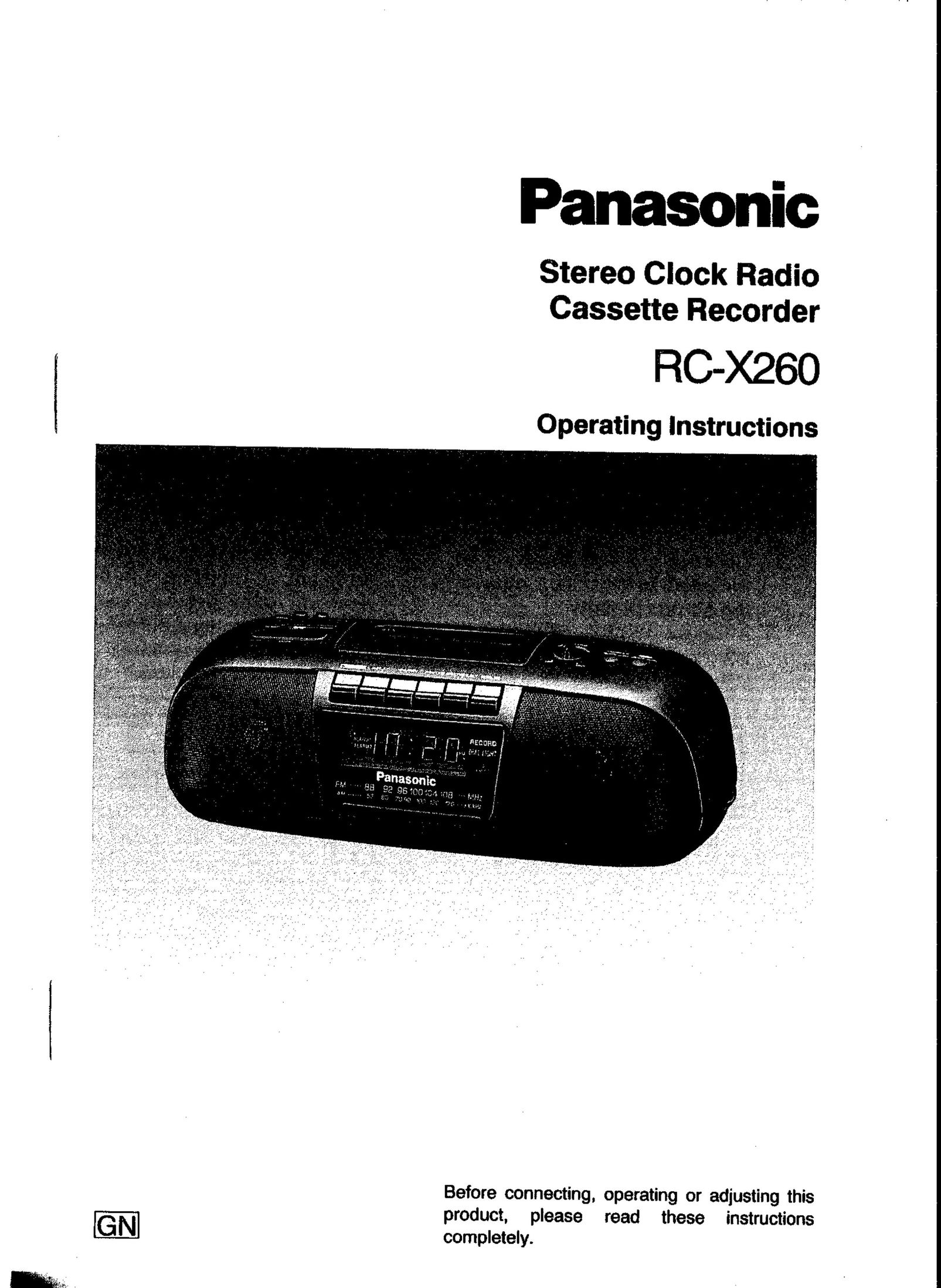 Panasonic RC-X260 Microcassette Recorder User Manual