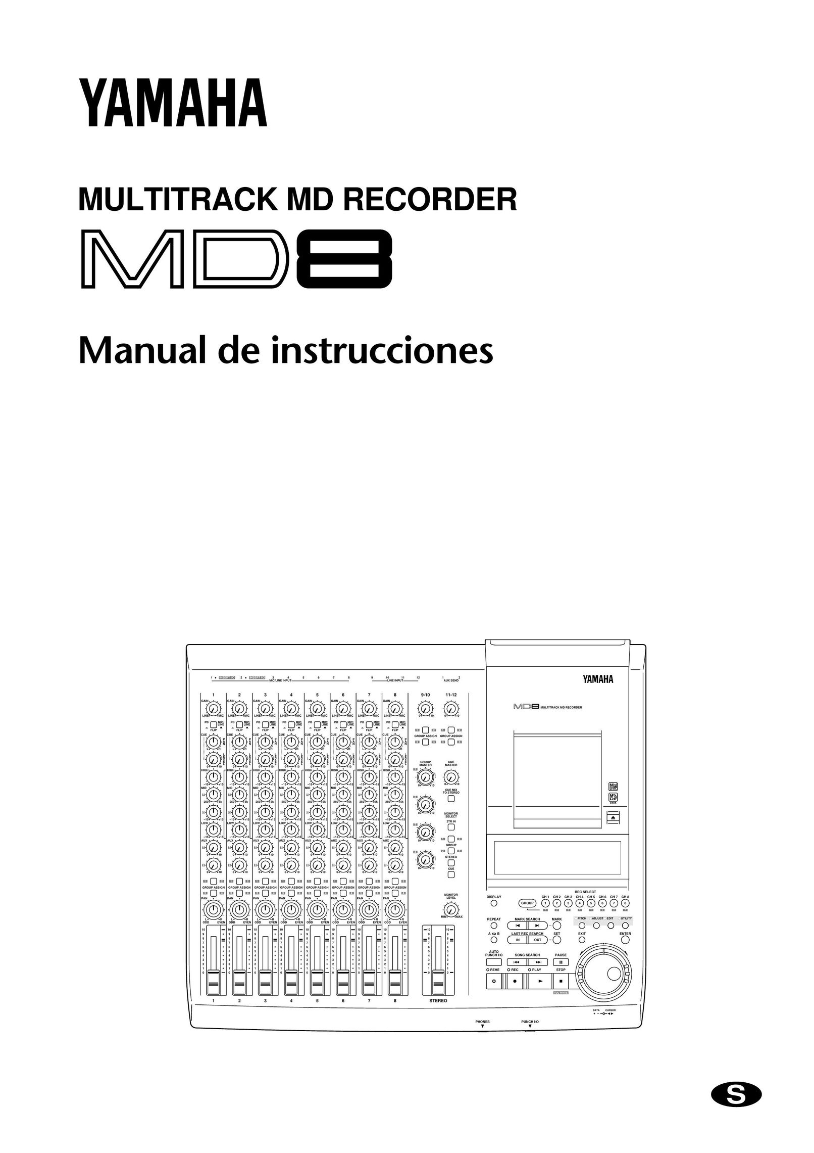 Yamaha MD8 Microcassette Recorder User Manual