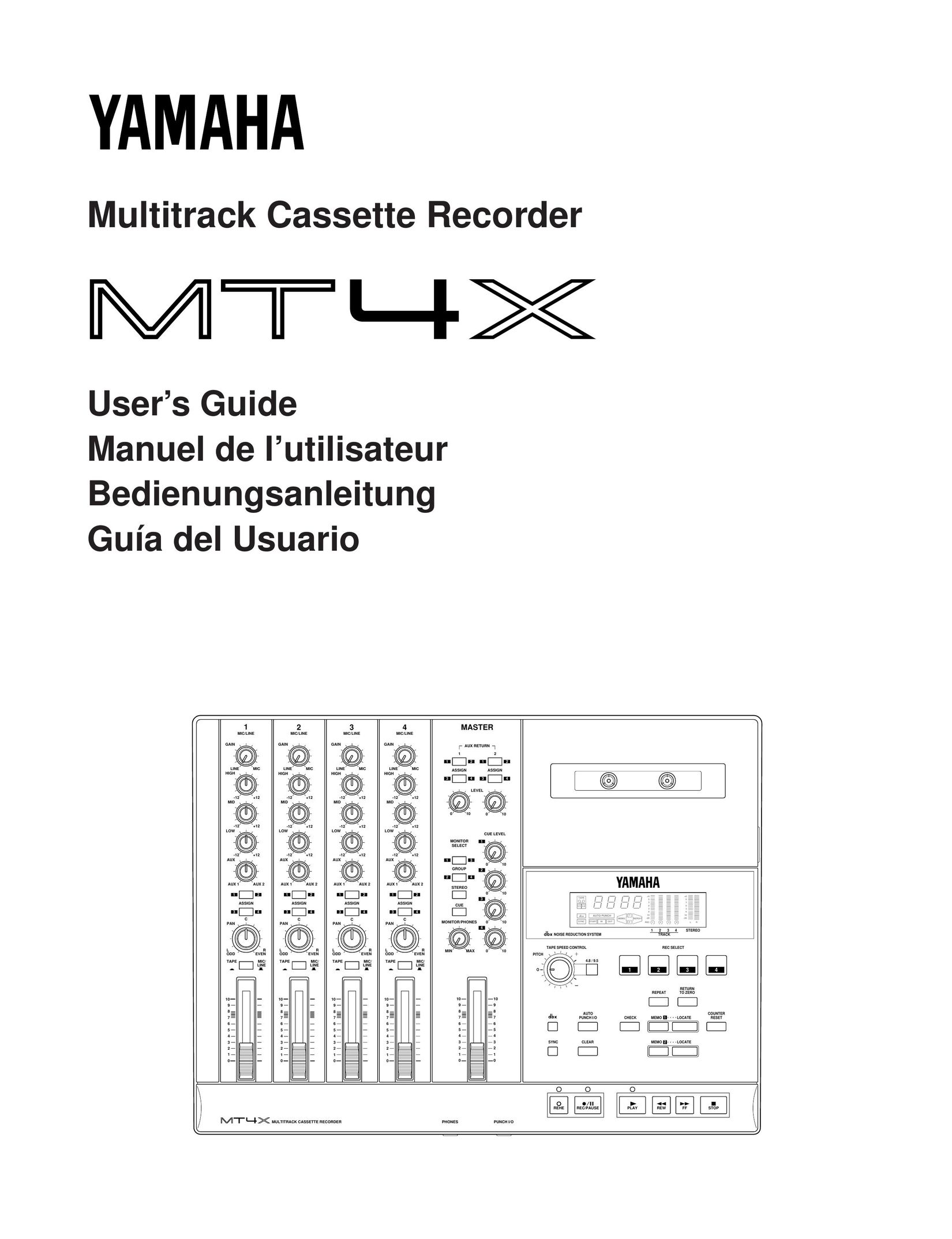 Yamaha MT4X Microcassette Recorder User Manual