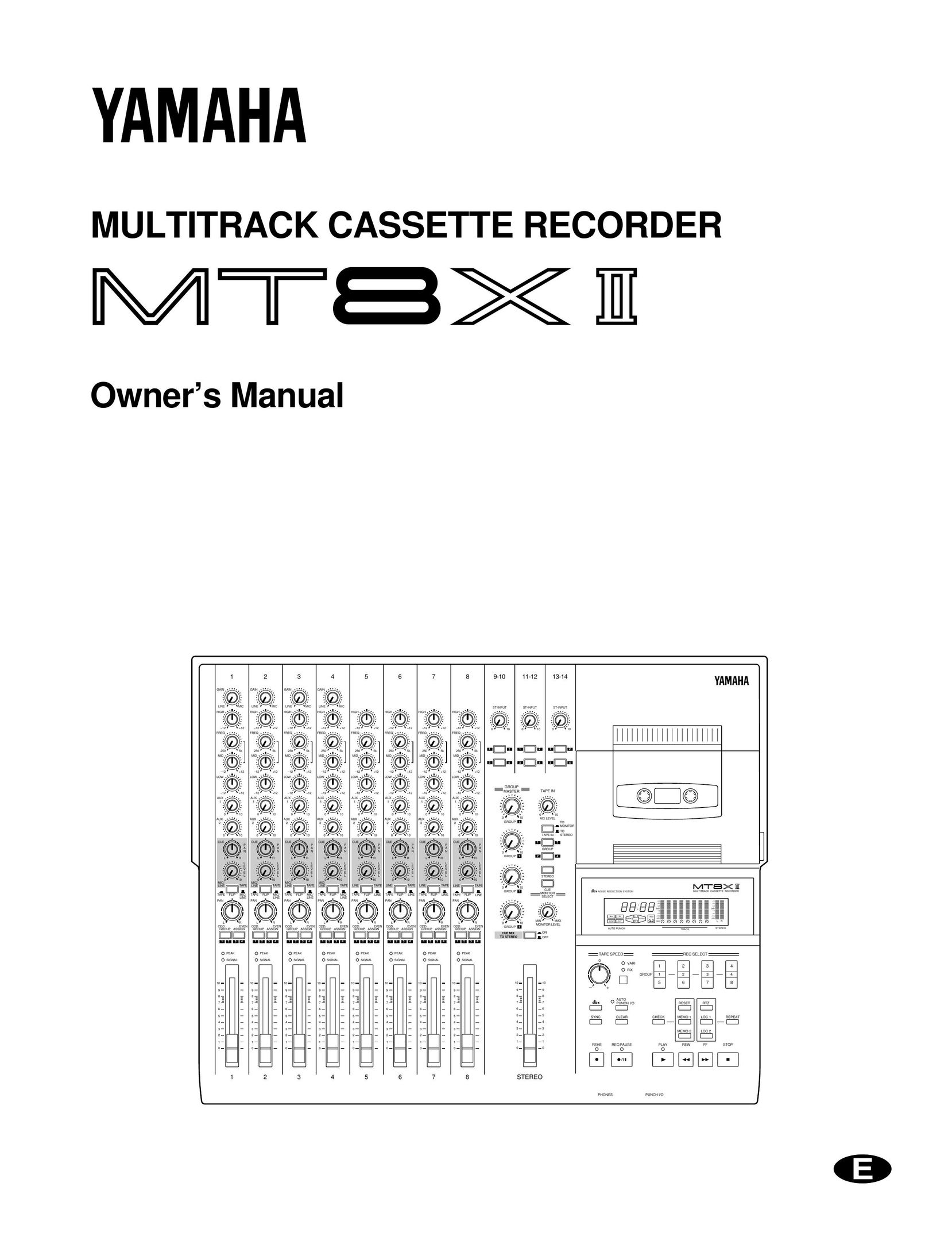 Yamaha MT8XII Microcassette Recorder User Manual