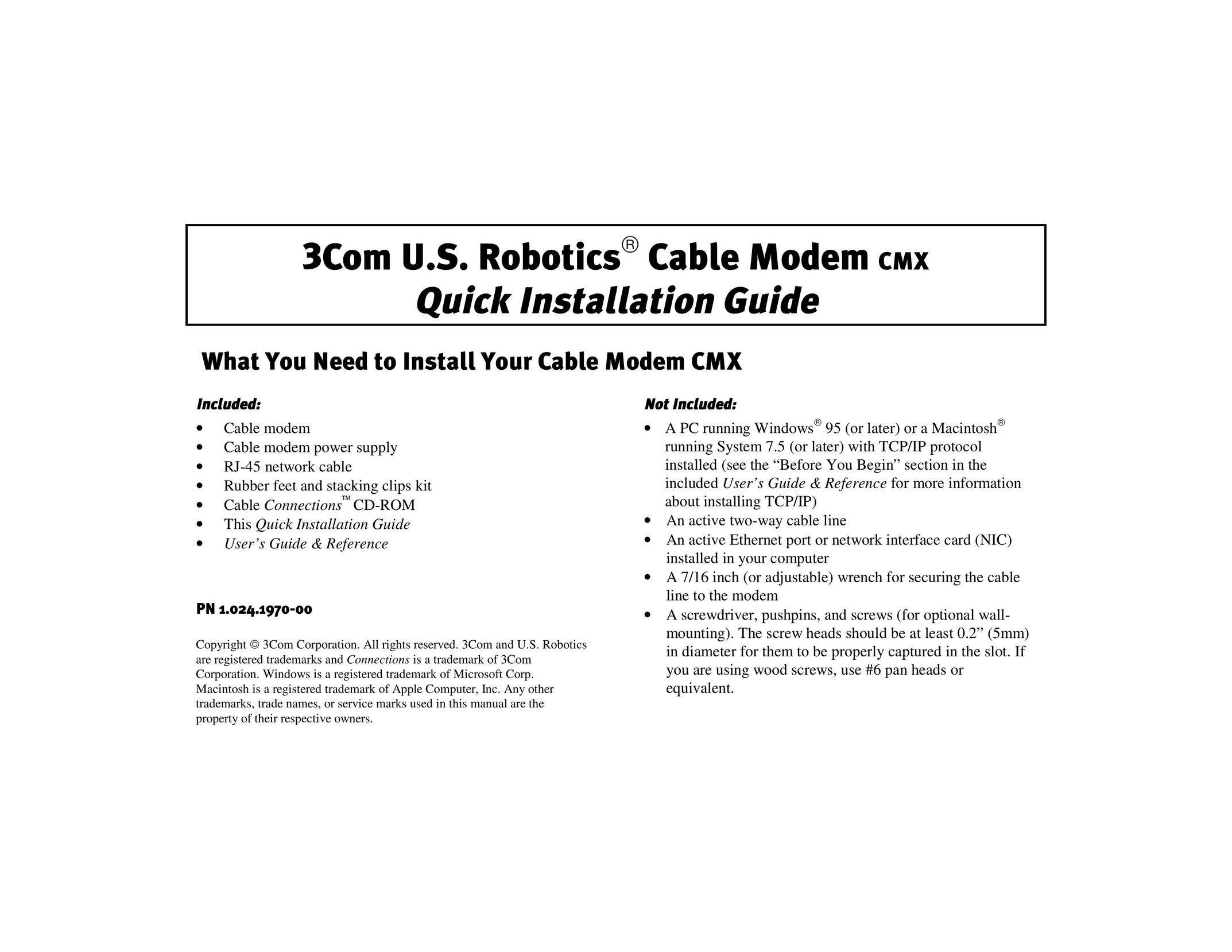3Com CMX Modem User Manual