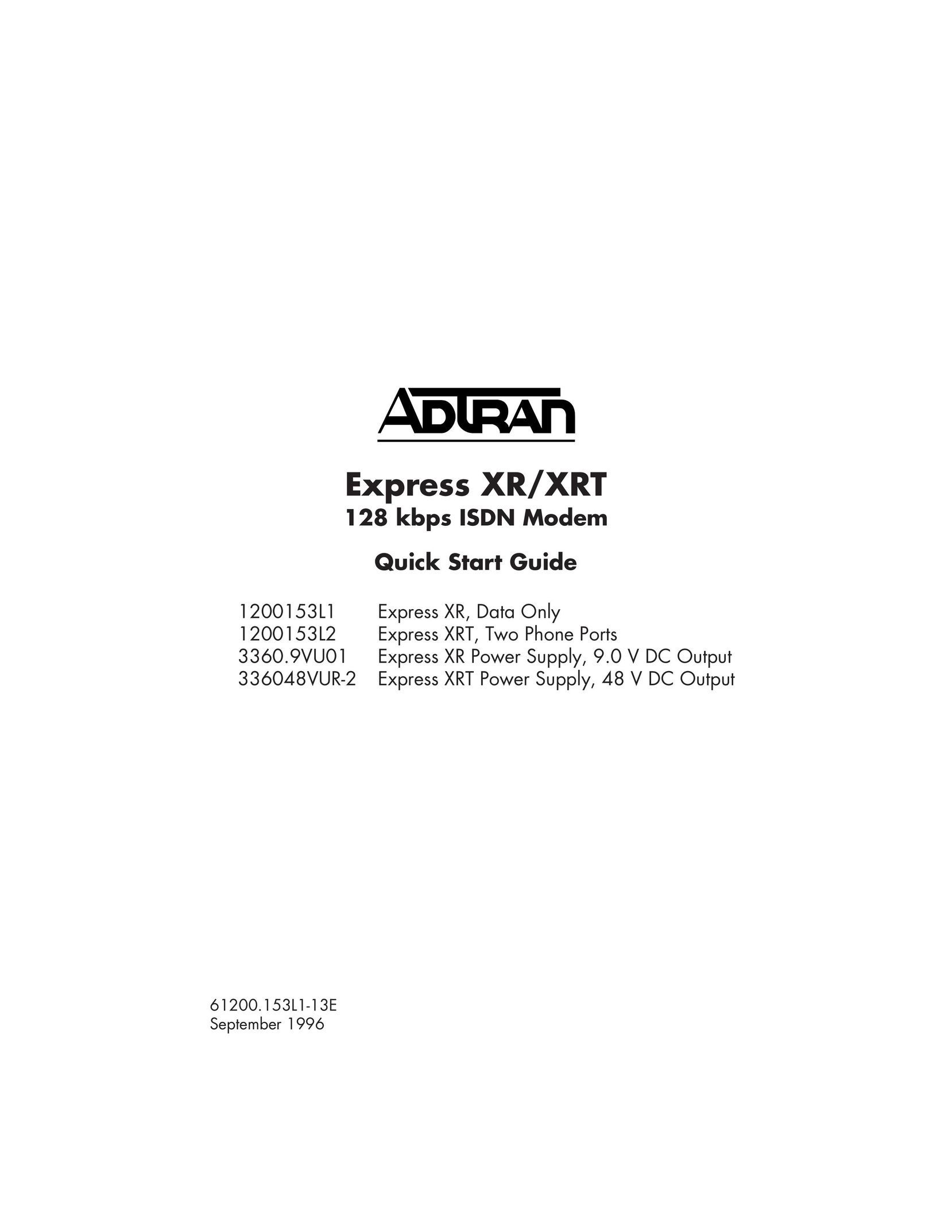 ADTRAN 3360.9VU01 Modem User Manual