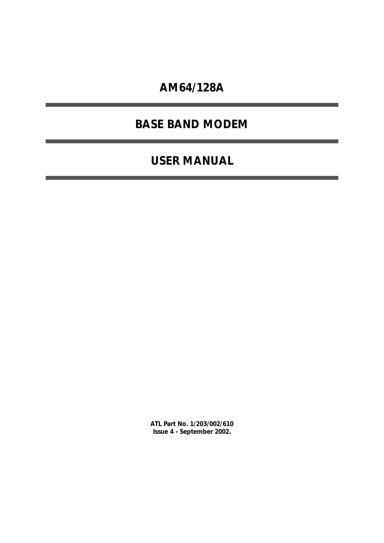 American Telecom AM64/128A Modem User Manual