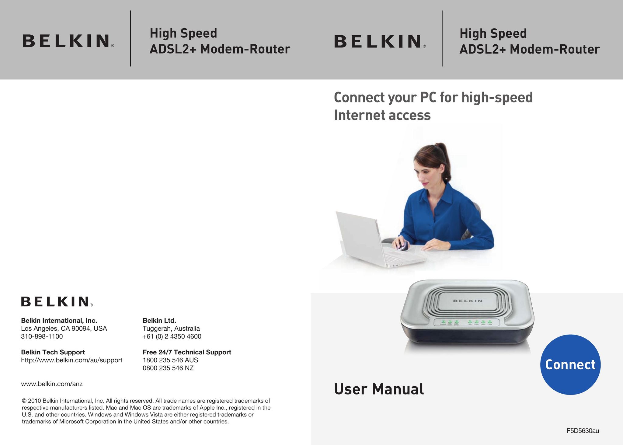 Belkin F5D5630AU Modem User Manual