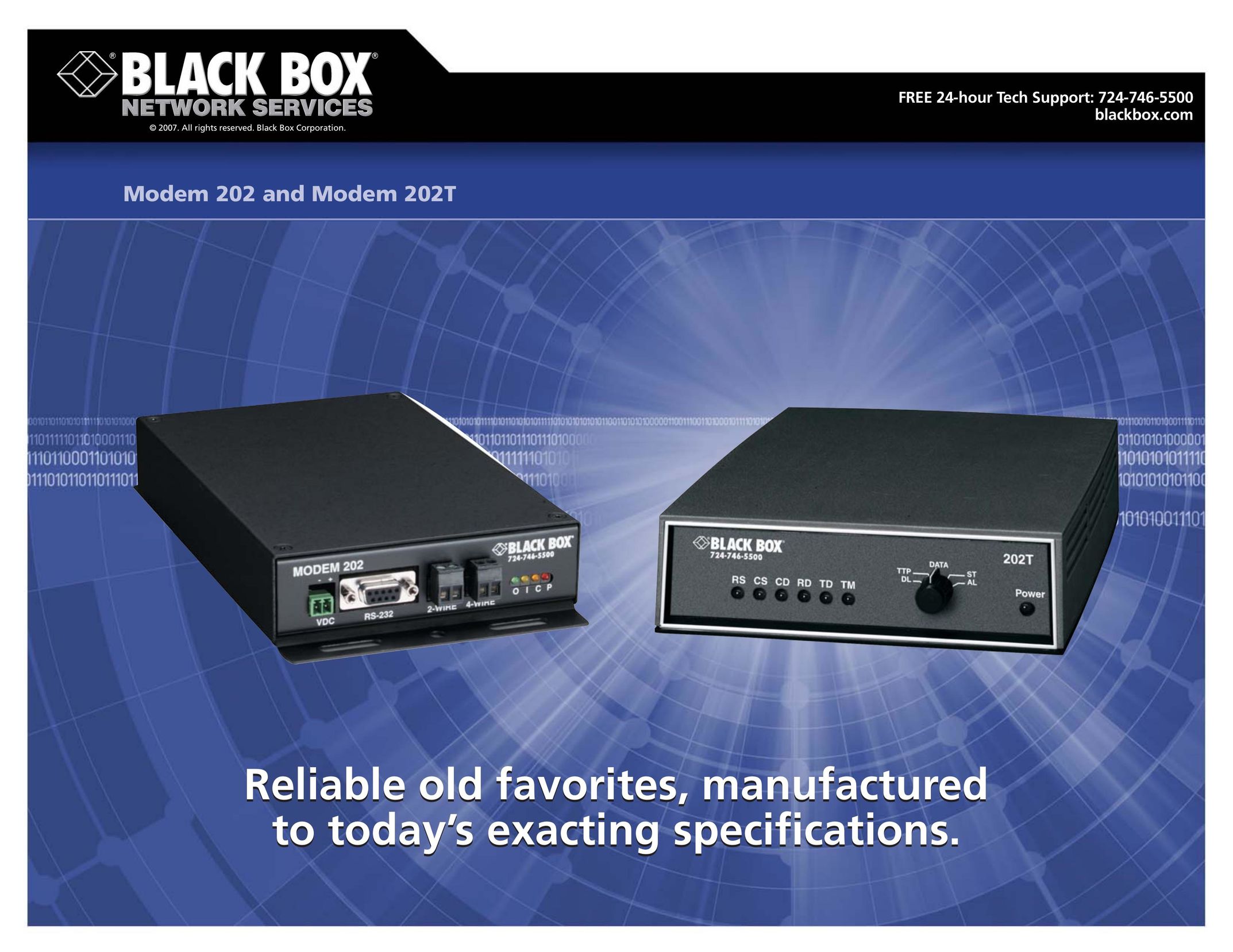 Black Box 202T Modem User Manual