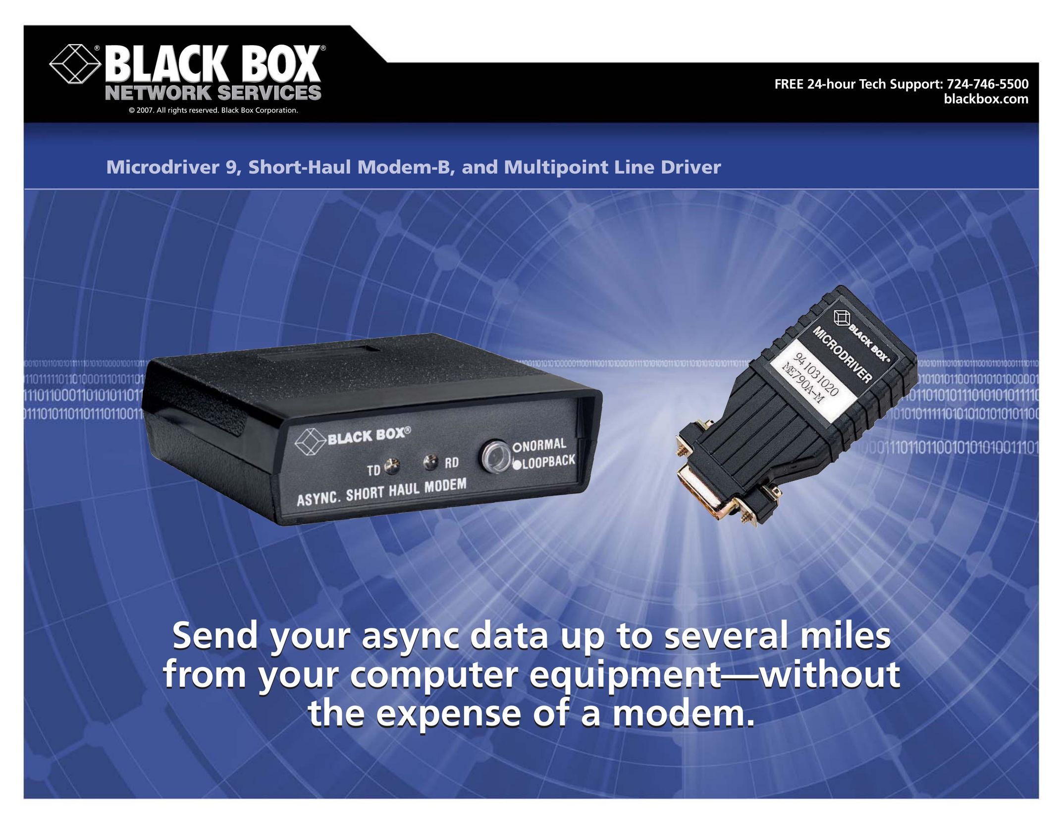 Black Box MICRODRIVER 9 Modem User Manual