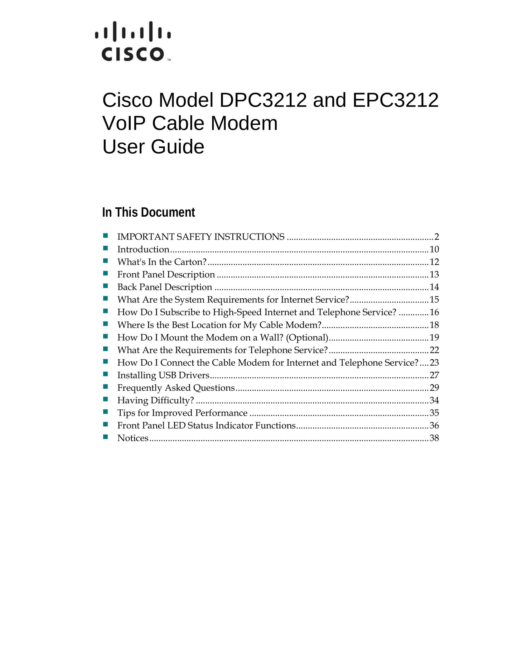 Cisco Systems 4027676 Modem User Manual