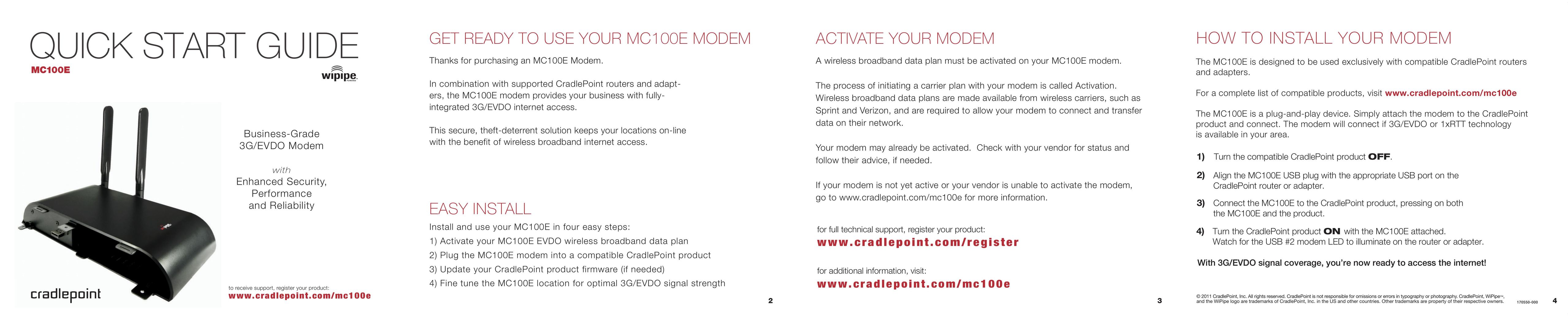 Cradlepoint MC100E Modem User Manual