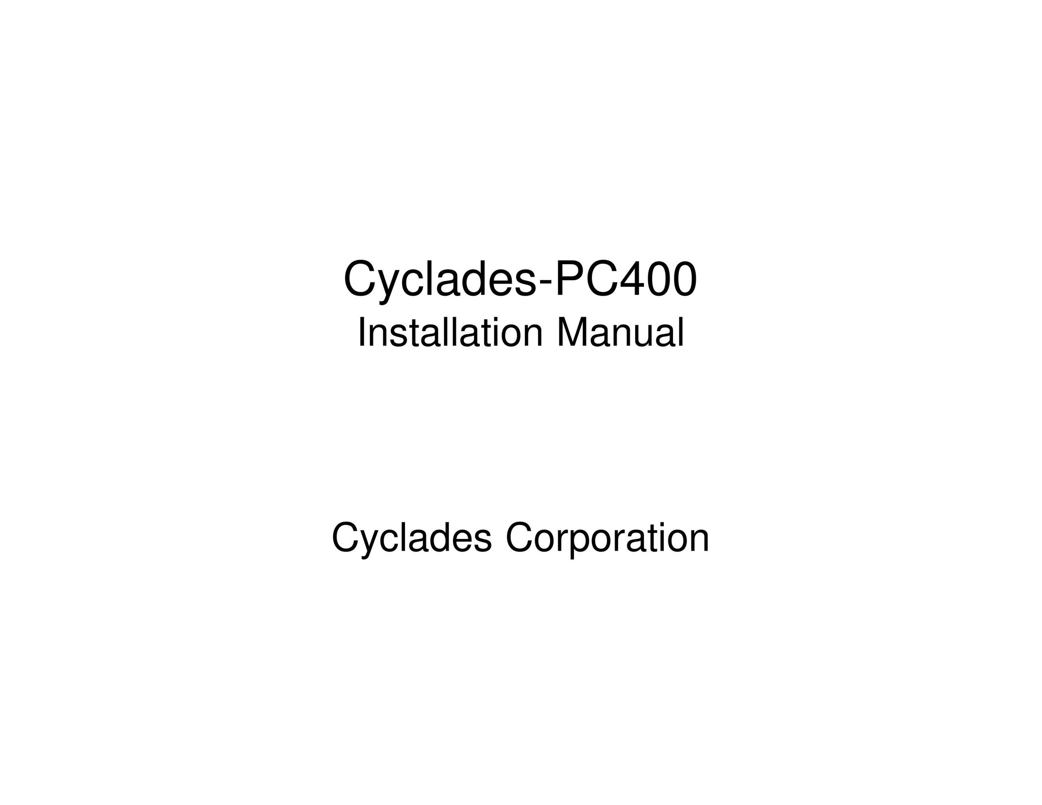 Cyclades PC400 Modem User Manual
