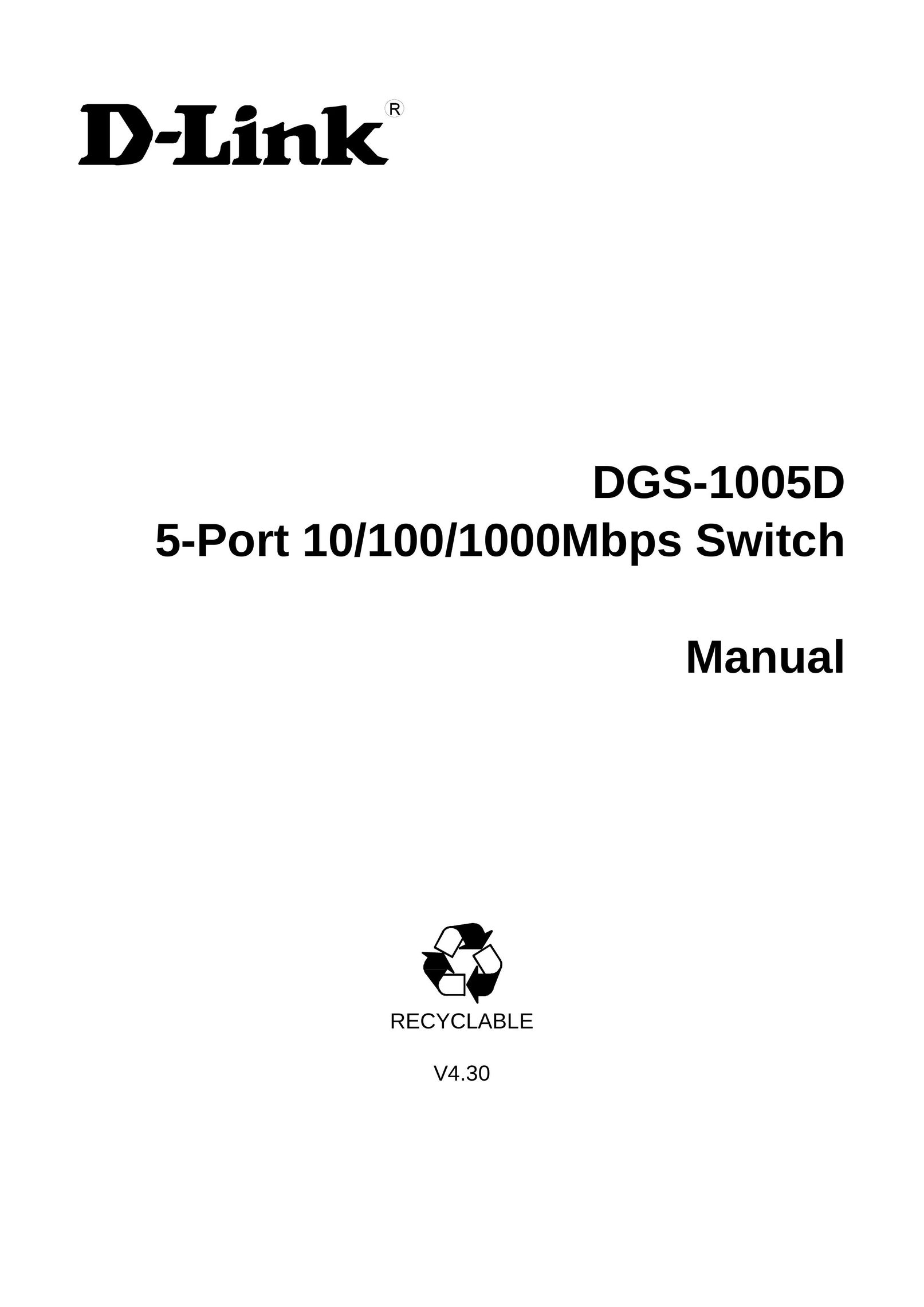 D-Link DGS-1005D Modem User Manual
