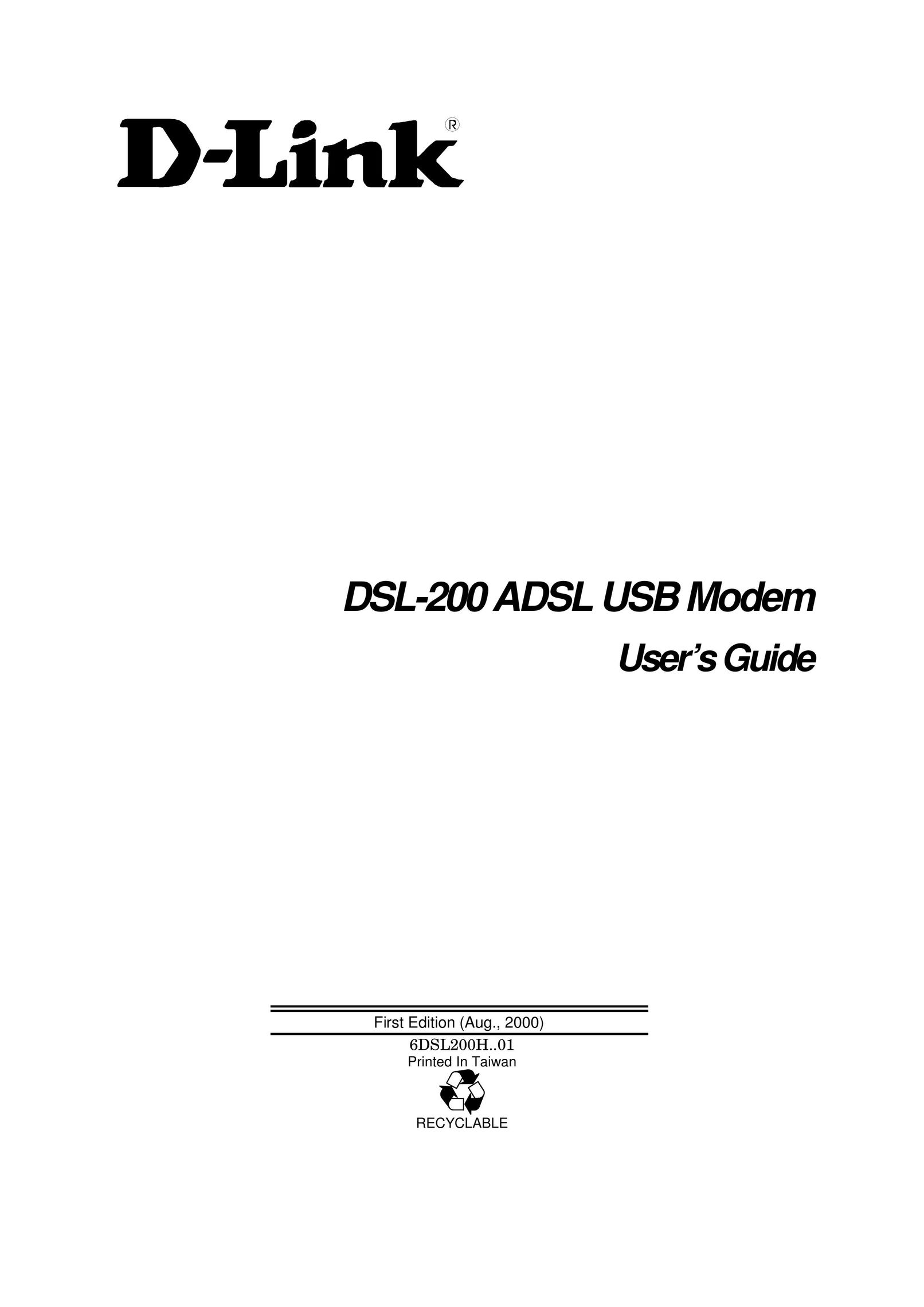 D-Link DSL-200 Modem User Manual