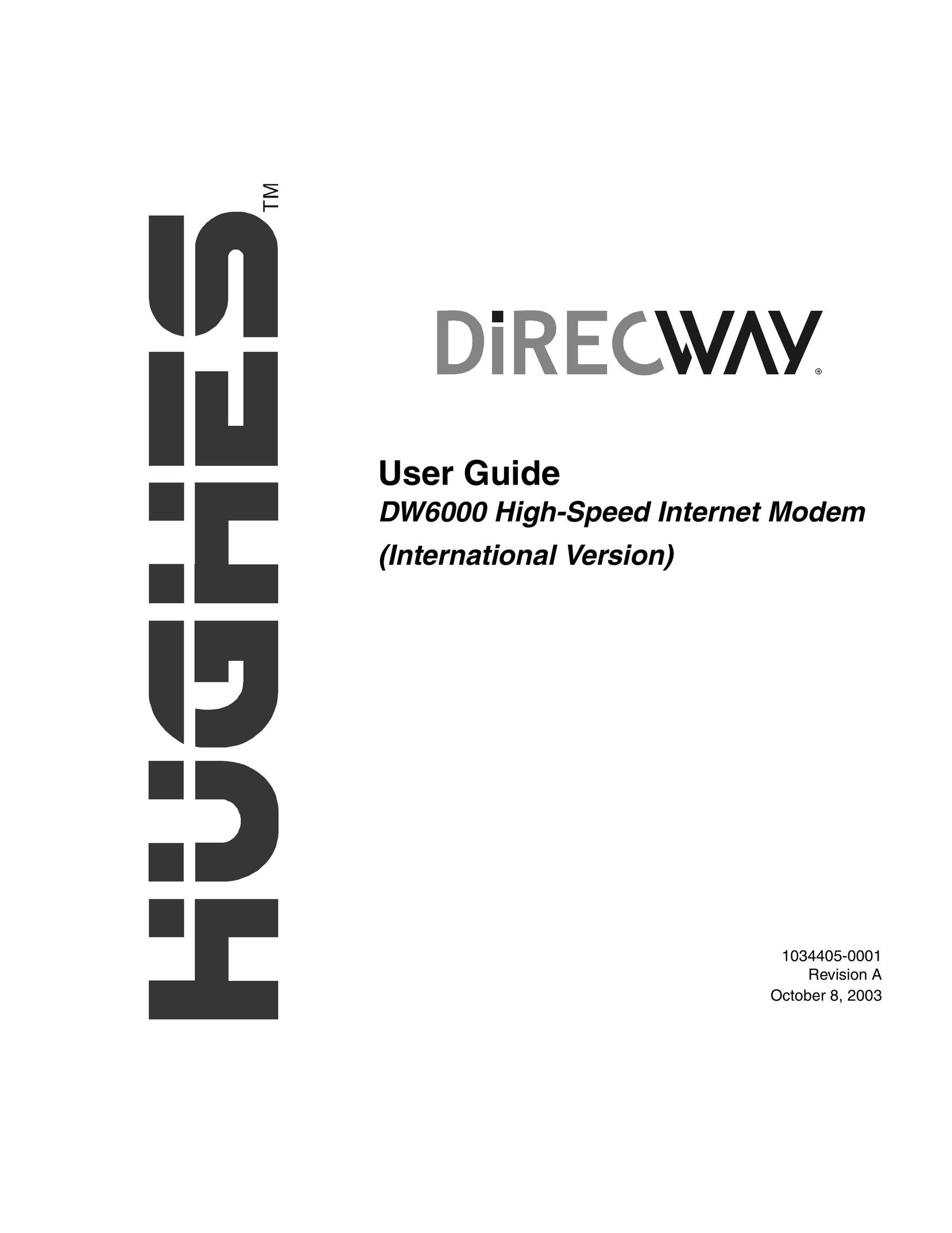 Hughes dw6000 Modem User Manual