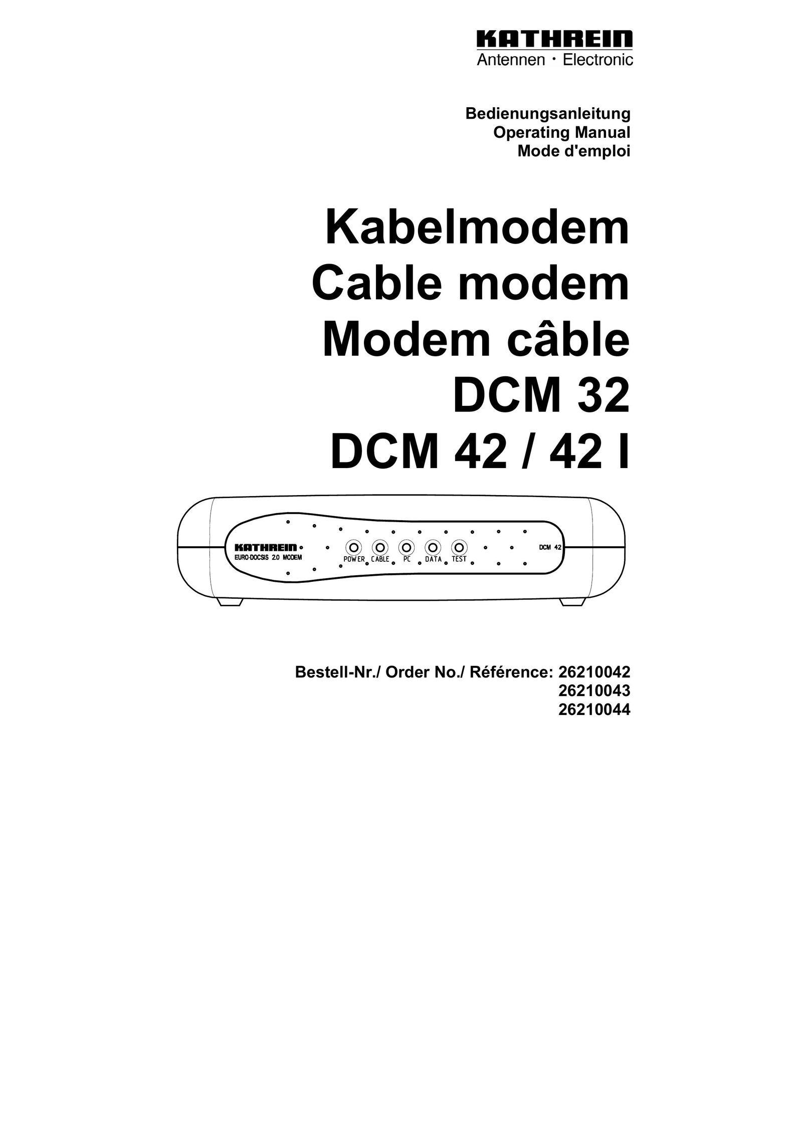 Kathrein DCM 32 Modem User Manual
