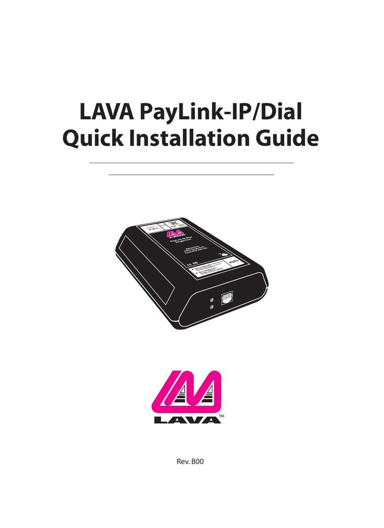 Lava Computer lava paylink-ip/dial Modem User Manual
