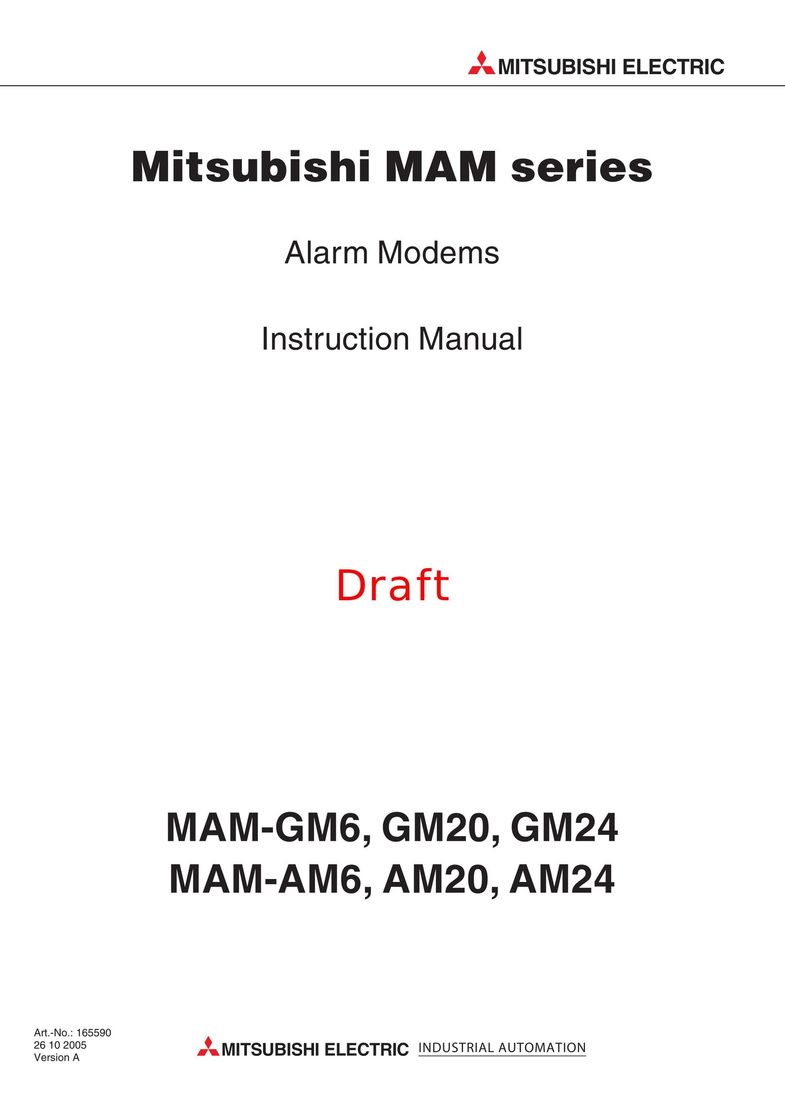 Mitsubishi Electronics MAM-AM24 Modem User Manual