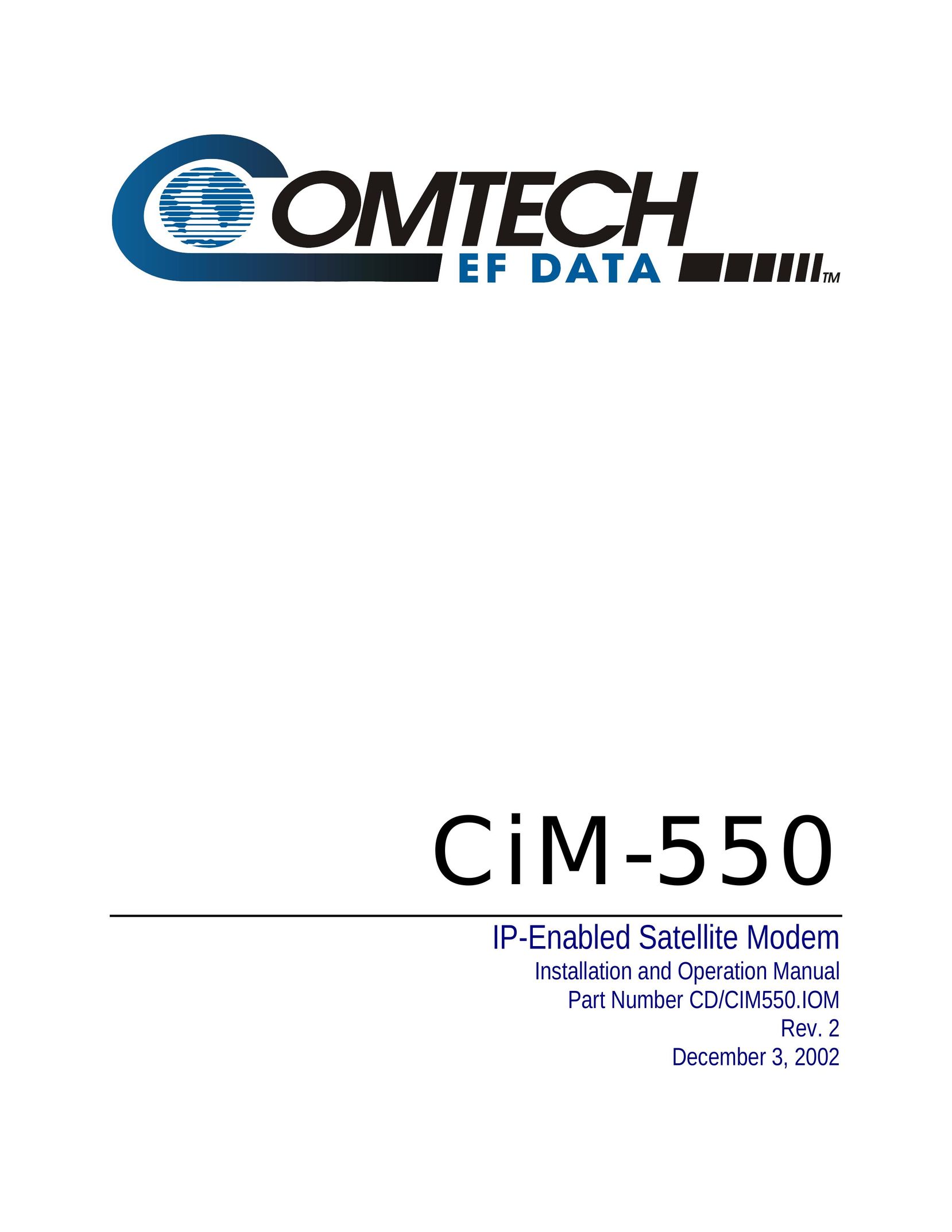 Mocomtech CIM-550 Modem User Manual
