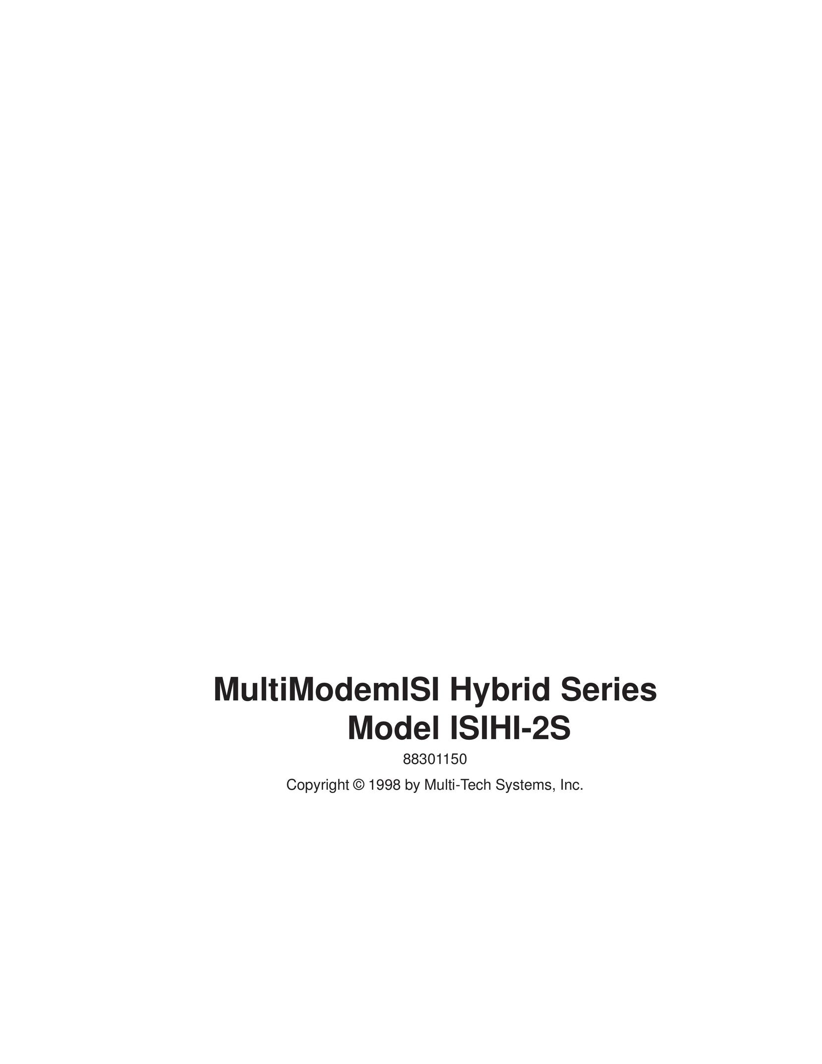 Multi Tech Equipment ISIHI-2S Modem User Manual