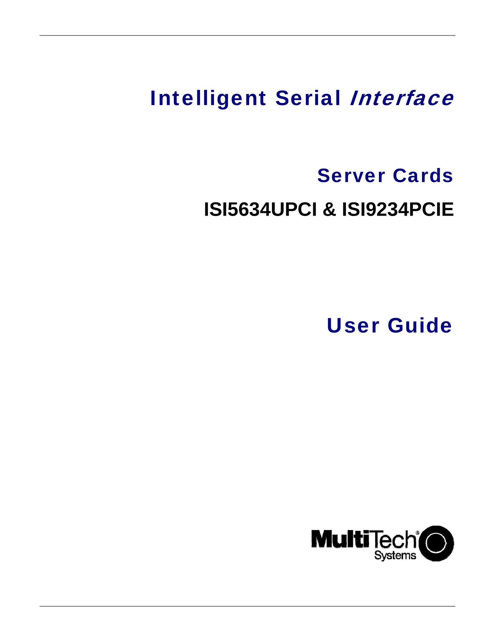 Multi-Tech Systems ISI5634UPCI Modem User Manual