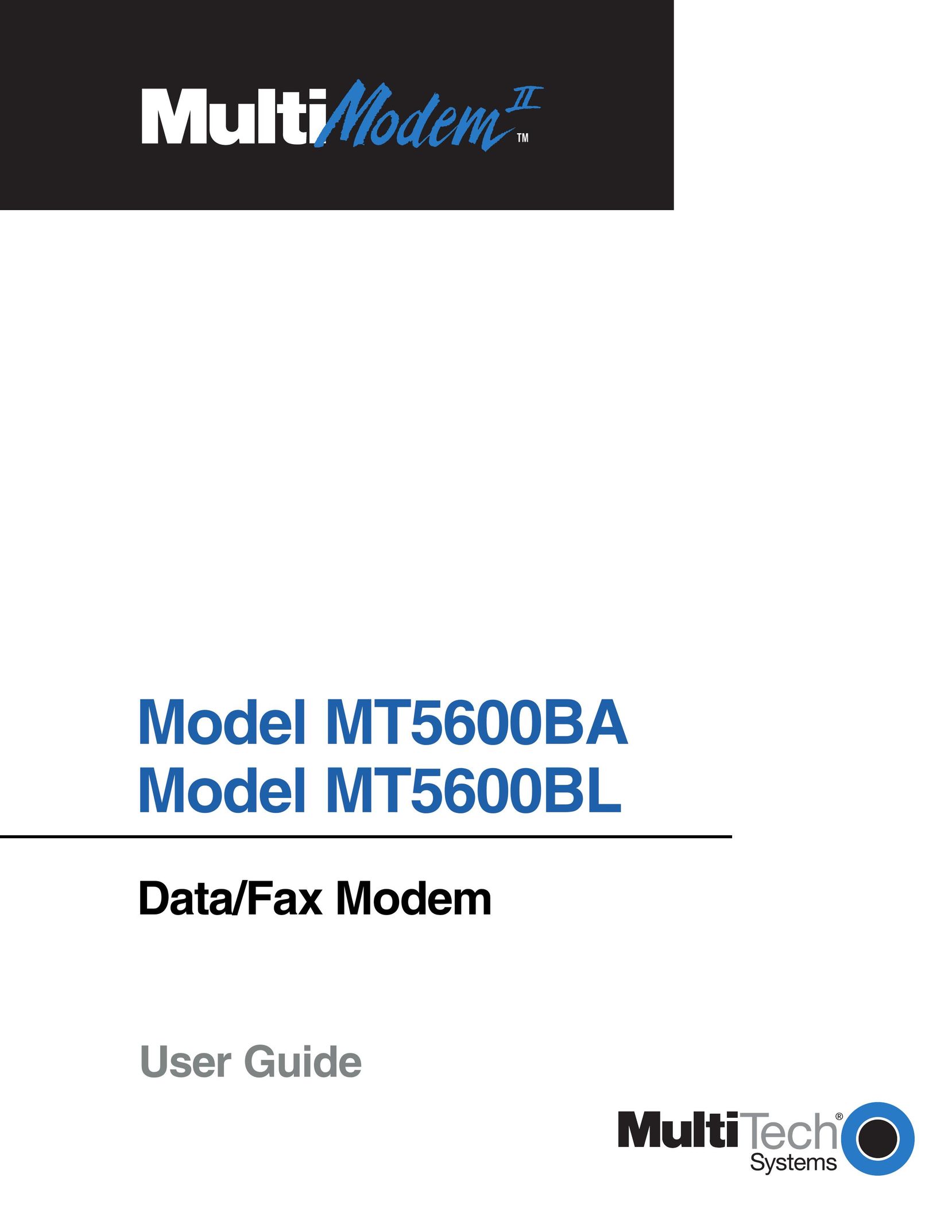 Multi-Tech Systems MT5600BA Modem User Manual