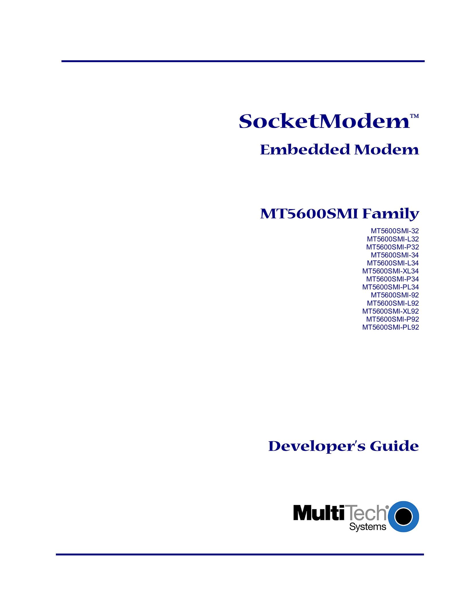 Multi-Tech Systems MT5600SMI-PL92 Modem User Manual