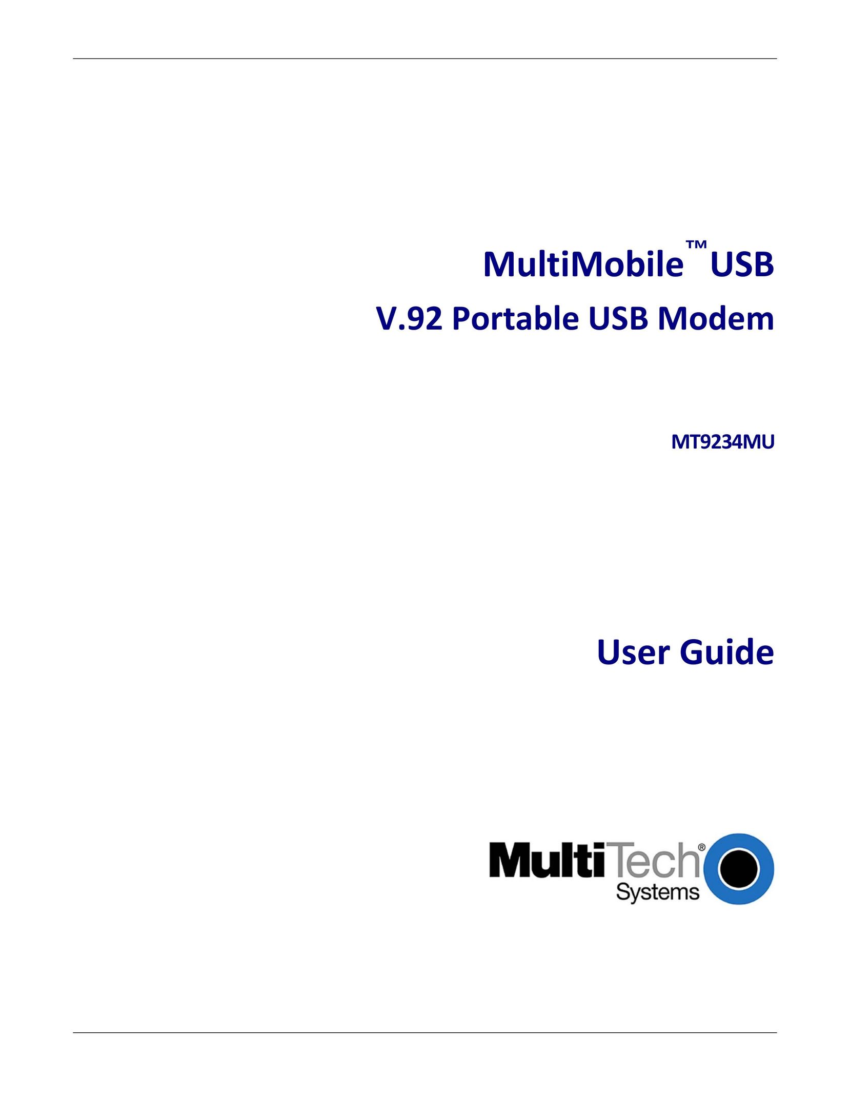 Multi-Tech Systems MT9234MU Modem User Manual