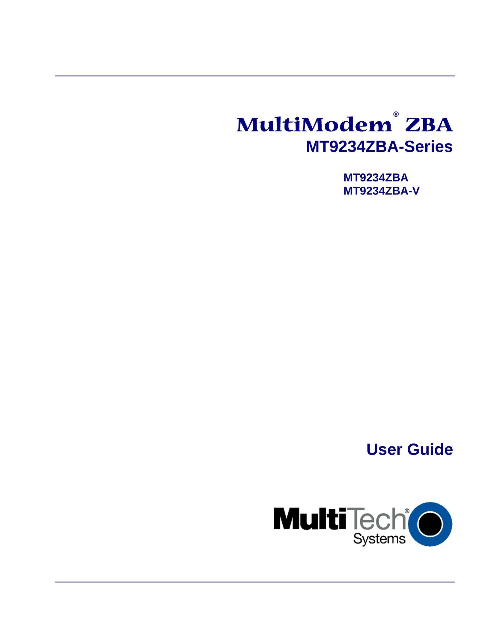 Multi-Tech Systems MT9234ZBA Modem User Manual