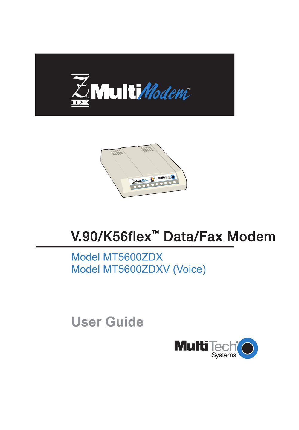 Multitech MT5600ZDXV Modem User Manual