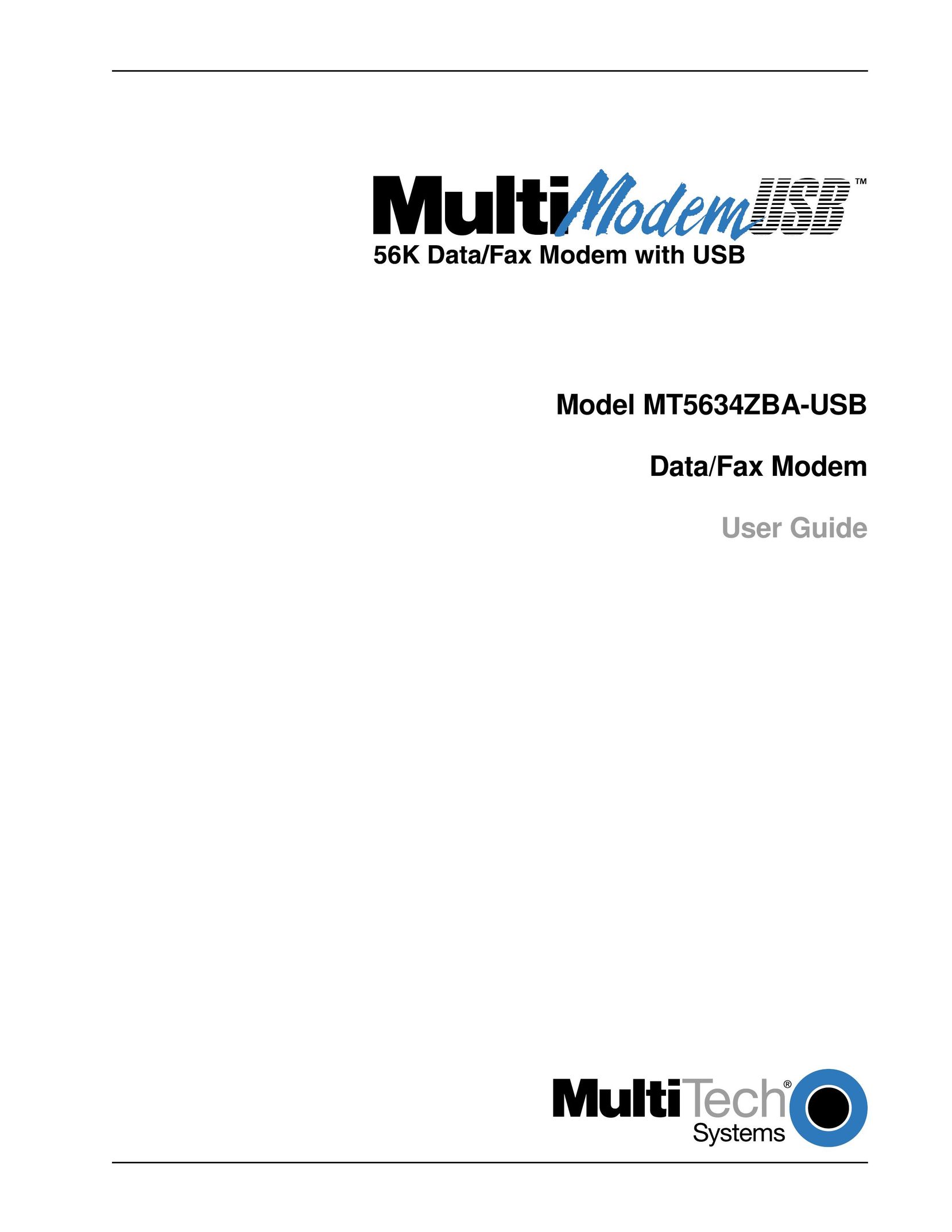 Multitech MT5634ZBA-USB Modem User Manual