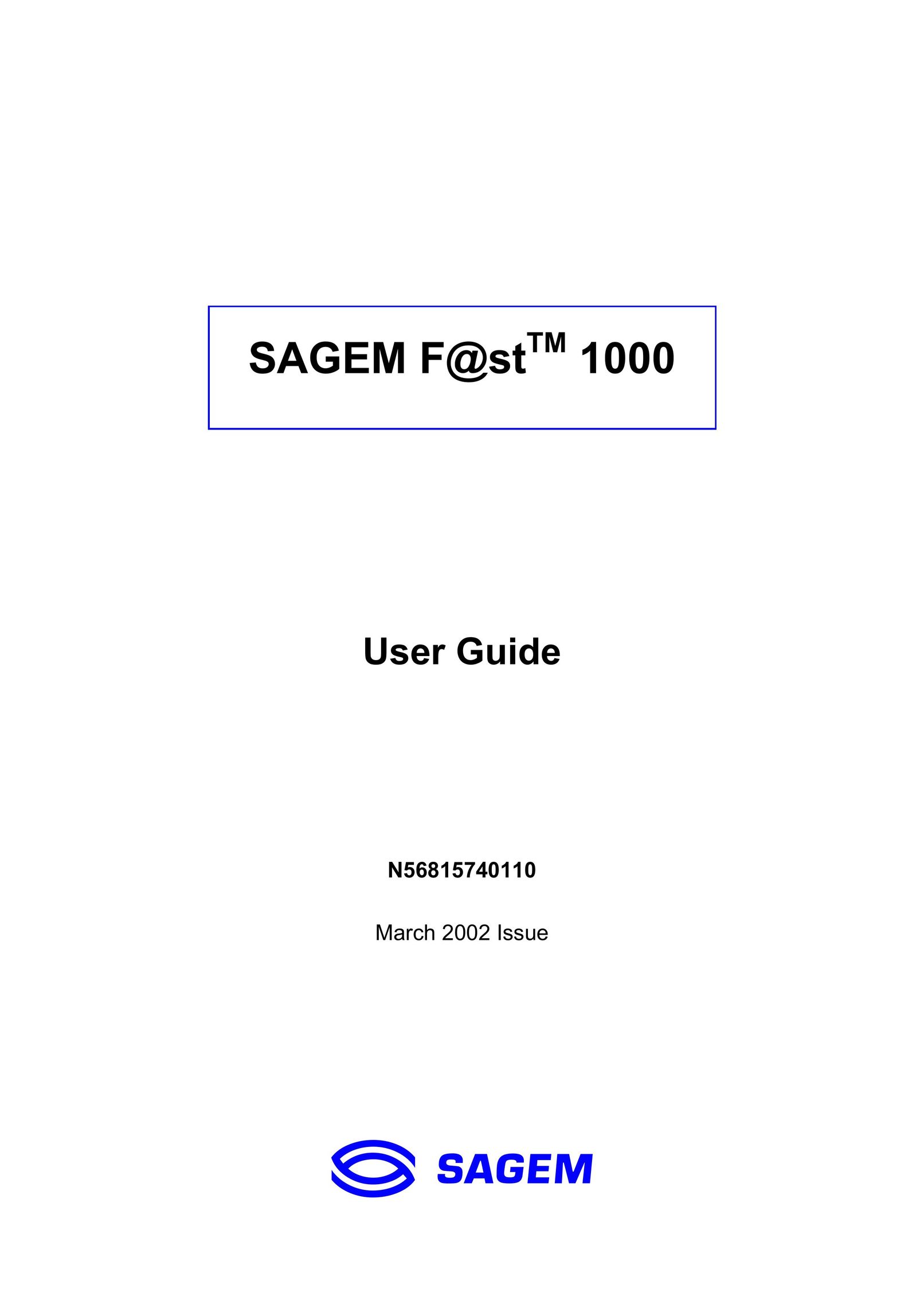 Sagem N56815740110 Modem User Manual