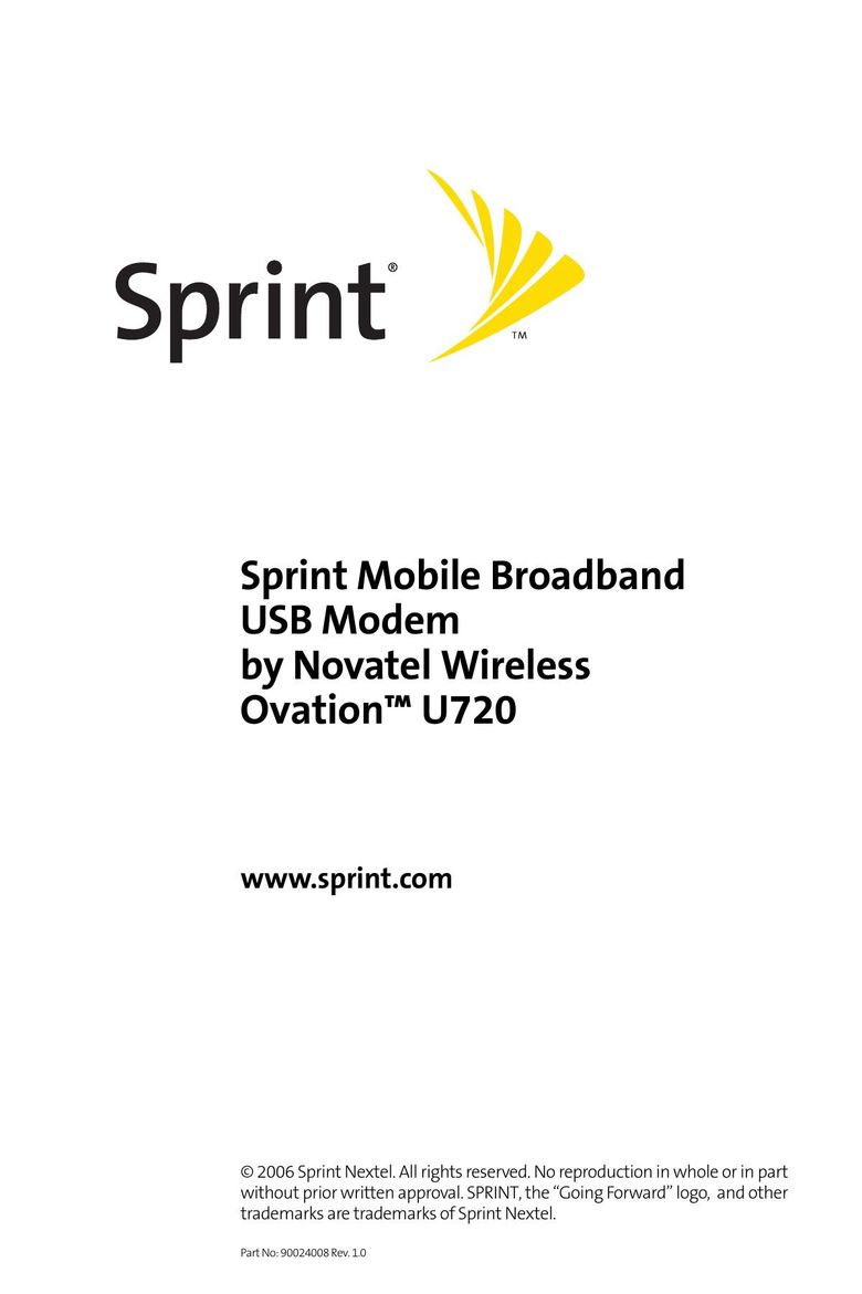 Sprint Nextel U720 Modem User Manual