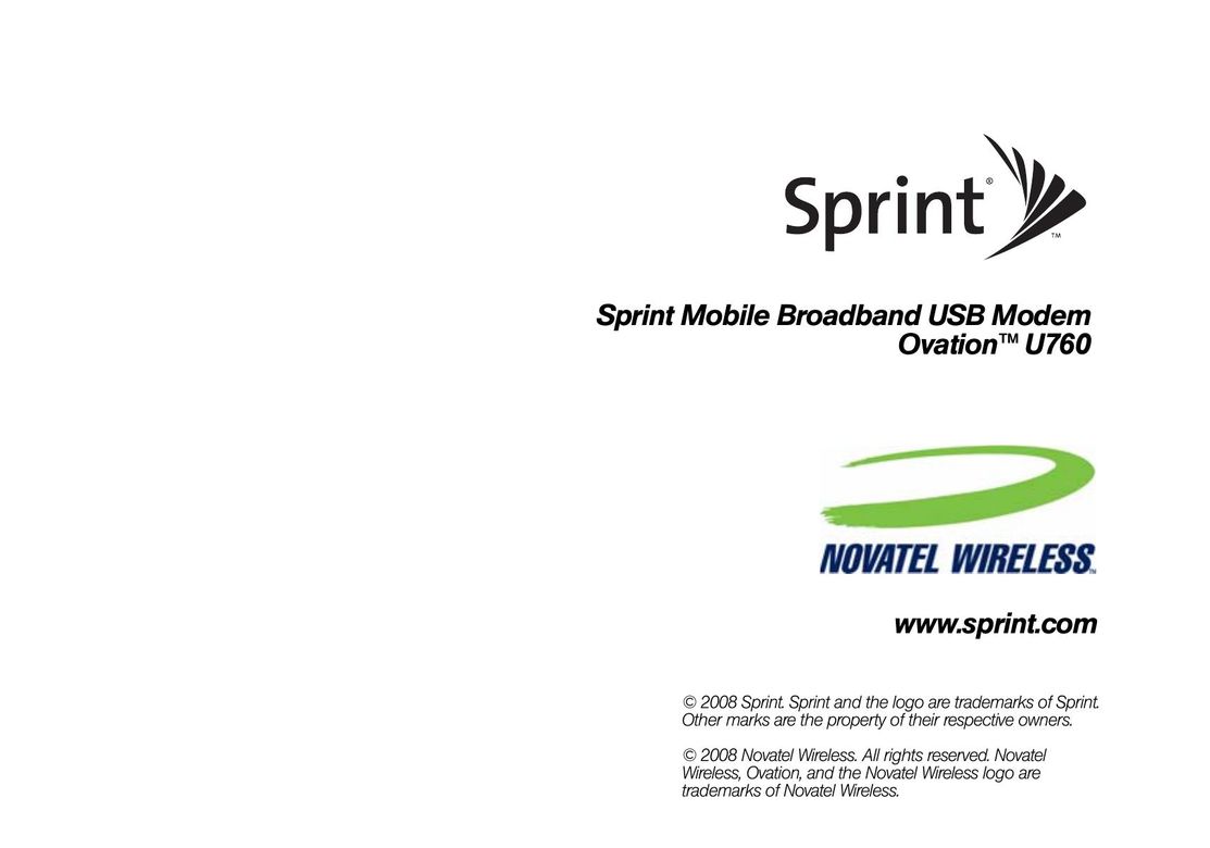 Sprint Nextel U760 Modem User Manual