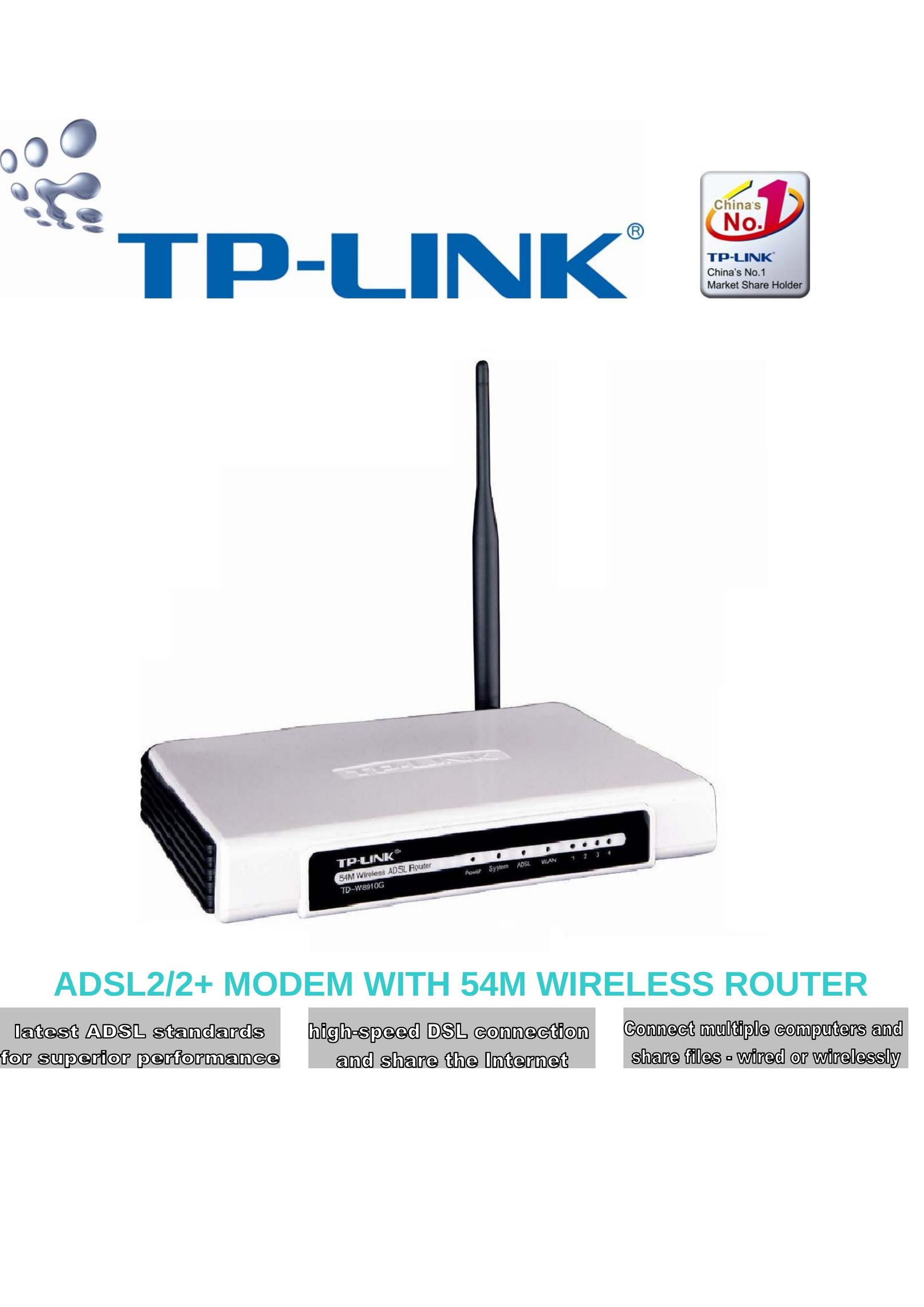 TP-Link TD-W8910G Modem User Manual