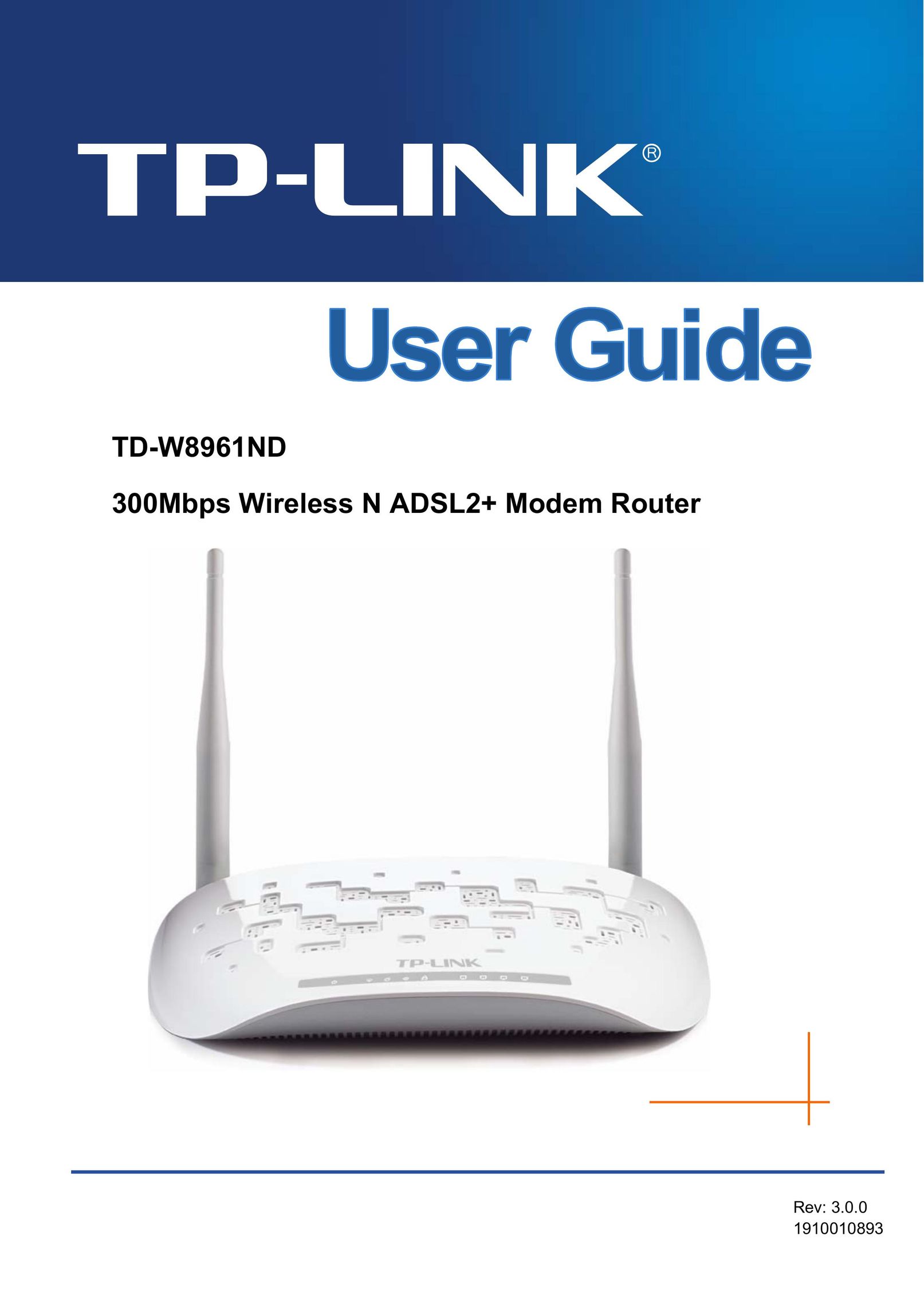 TP-Link td-w8961nd Modem User Manual