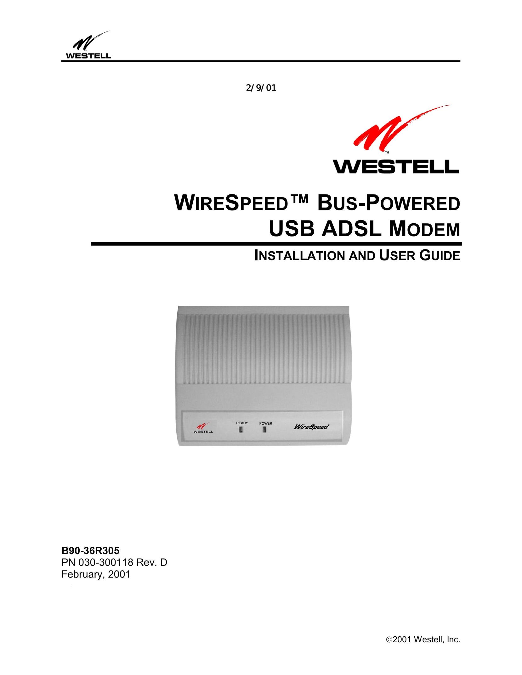 Westell Technologies B90-36R305 Modem User Manual