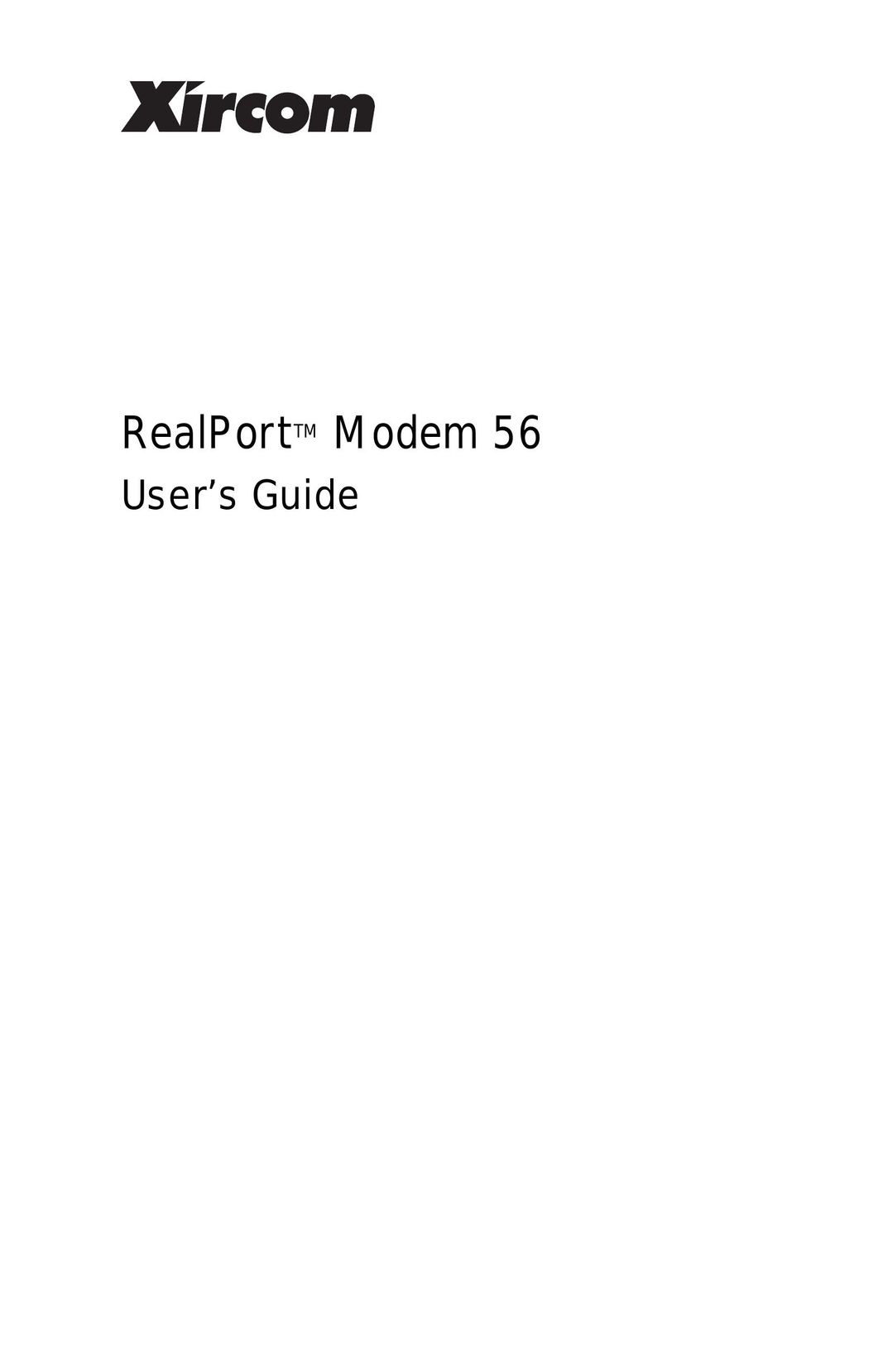 Xircom RM56V1 Modem User Manual