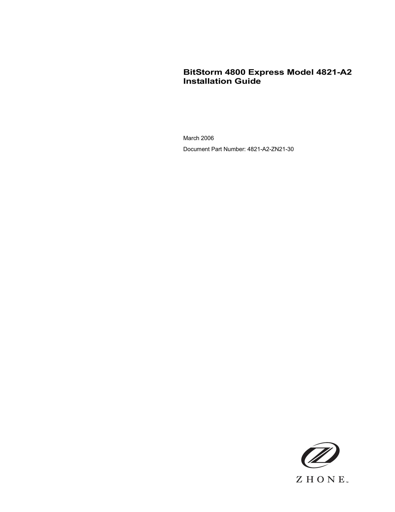 Zhone Technologies 4821-A2 Modem User Manual