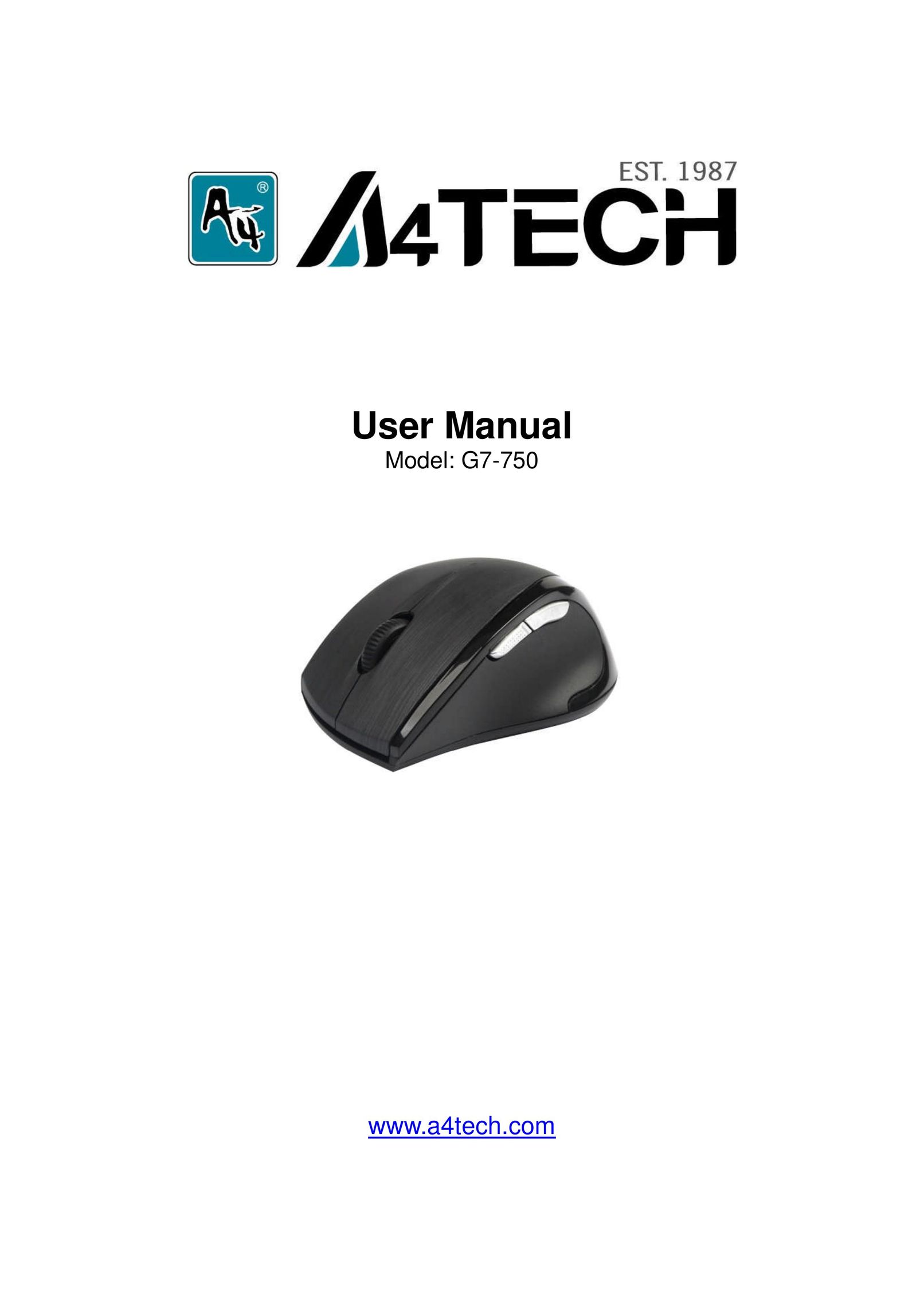 A4 Tech. G7-750 Mouse User Manual