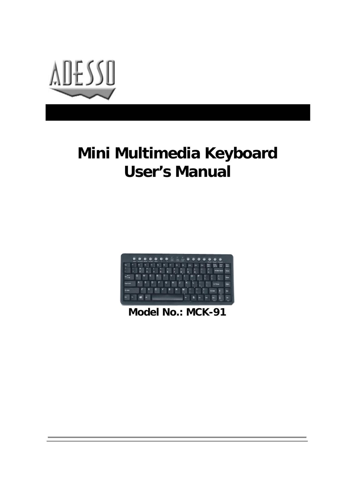 Adesso MCK-91 Mouse User Manual