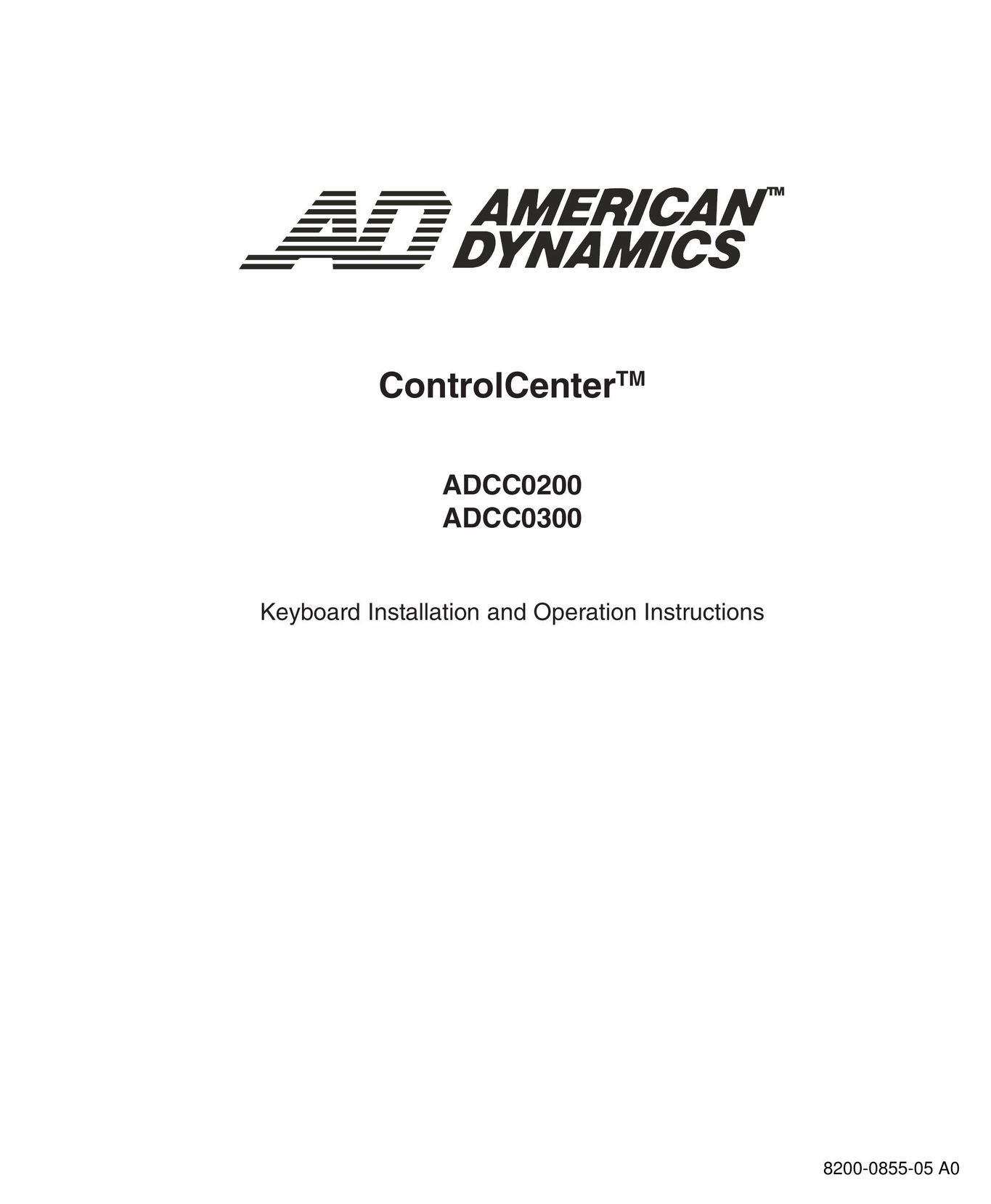 American Dynamics ADCC0200 Mouse User Manual
