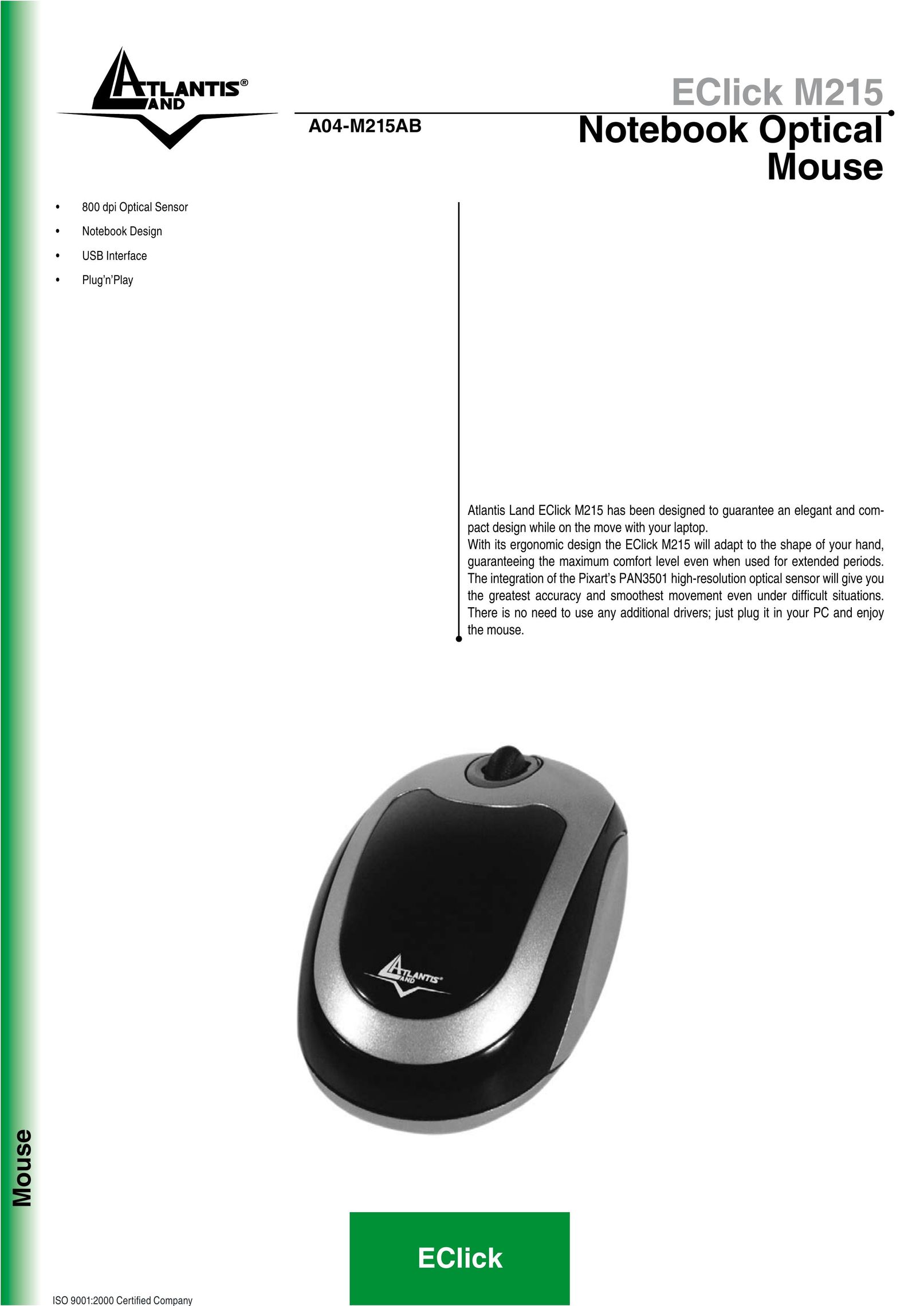 Atlantis Land A04-M215AB Mouse User Manual