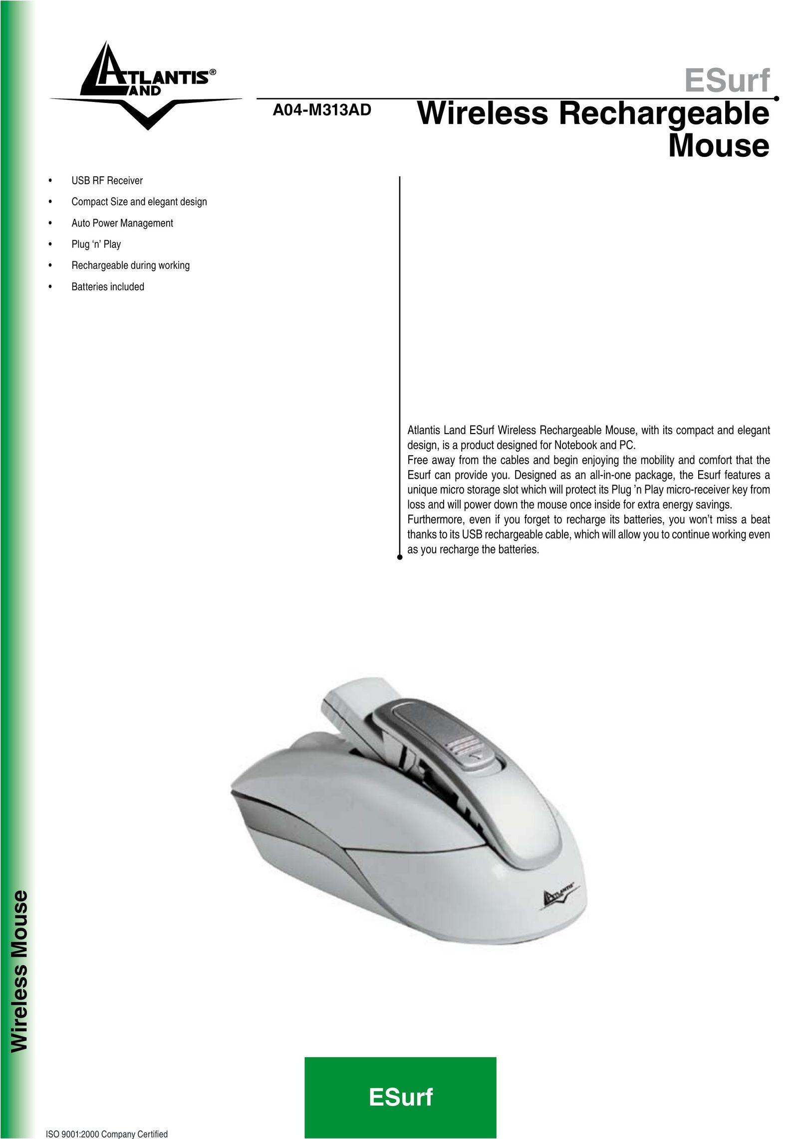 Atlantis Land A04-M313AD Mouse User Manual