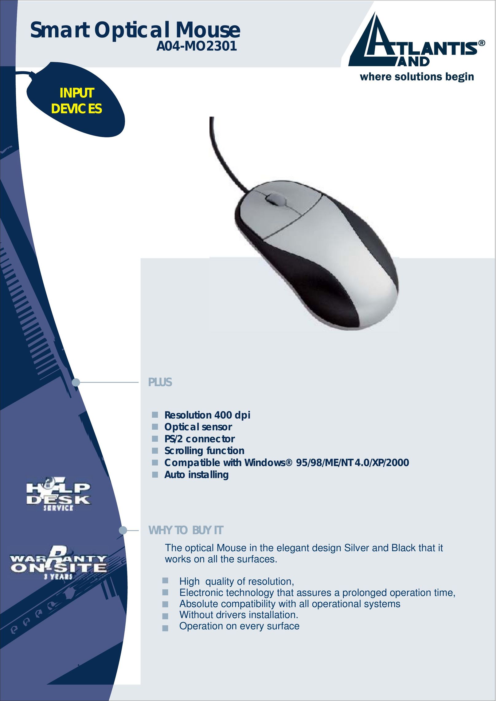 Atlantis Land A04-MO2301 Mouse User Manual