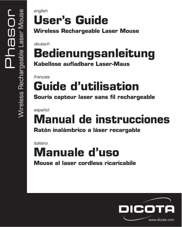Dicota Phasor Mouse User Manual