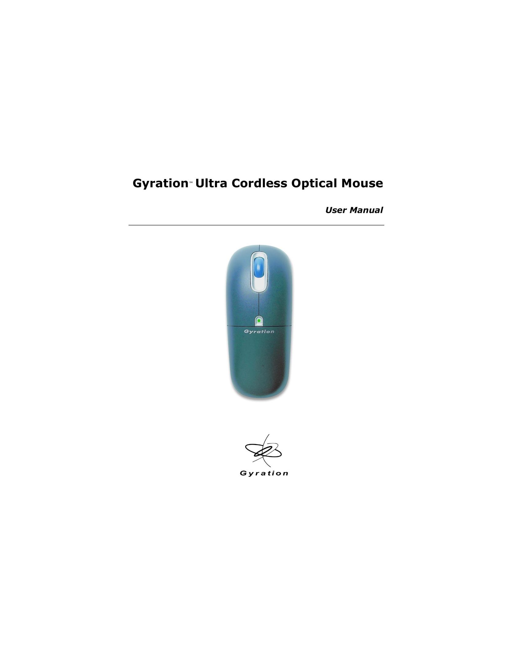 Gyration Ultra Cordless Optical Mouse Mouse User Manual
