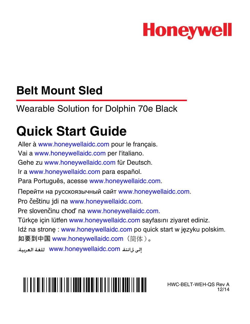 Honeywell HWC-BELT-WEH-QS Mouse User Manual