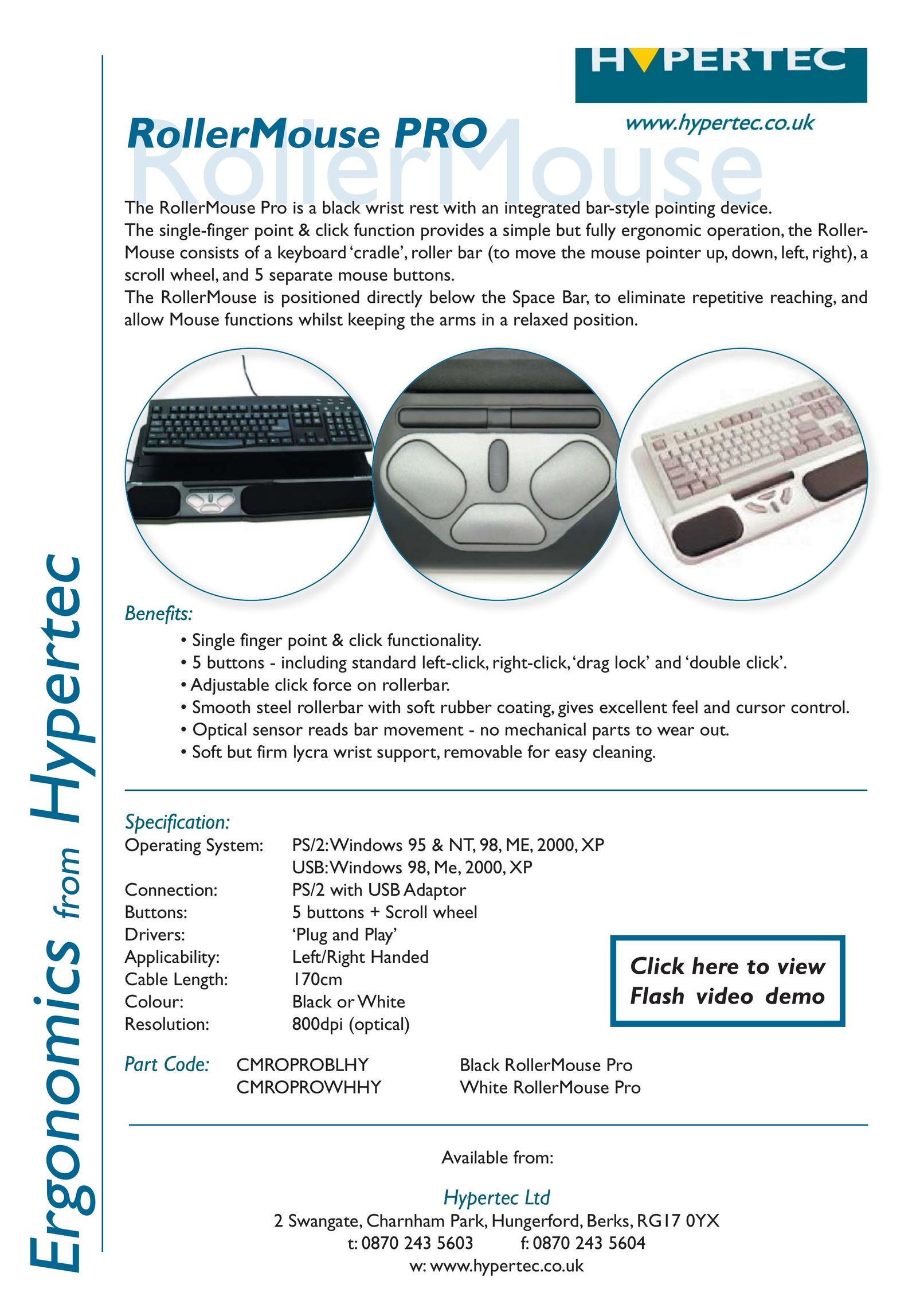 Hypertec CMROPROBLHY Mouse User Manual